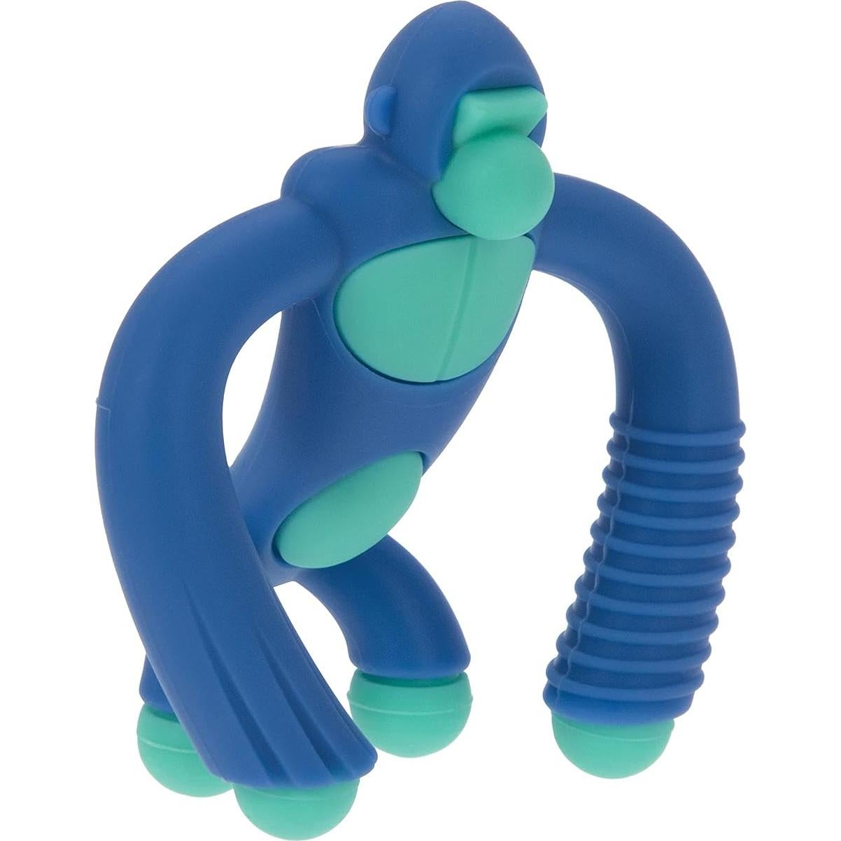 Nuby Geo Zoos Gorila Azul - Juguete de Dentición 3+ Meses