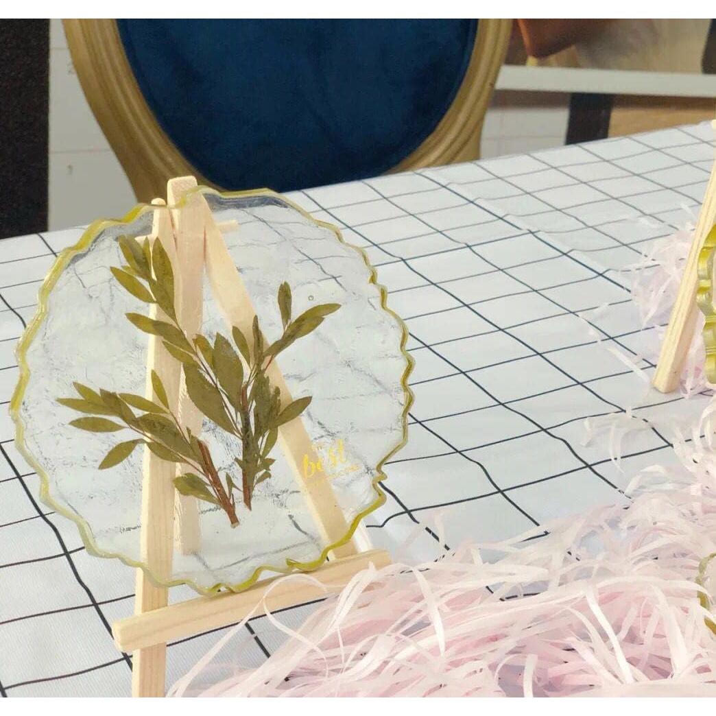 Moldes de Silicona para Posavasos XIMUHO 4 Pcs Flor