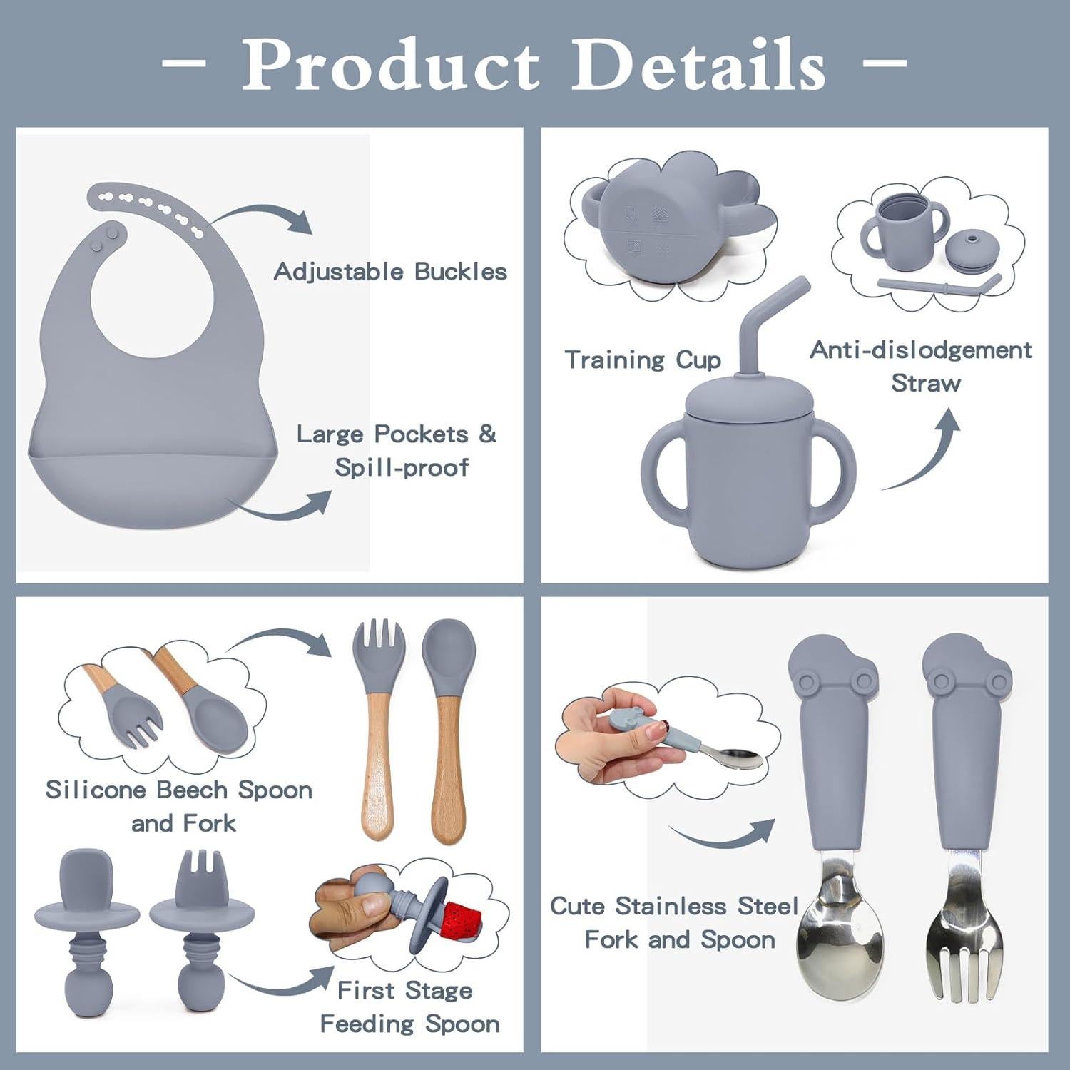 Juego de Alimentación de Silicona SILI FACTORY - 10 Piezas