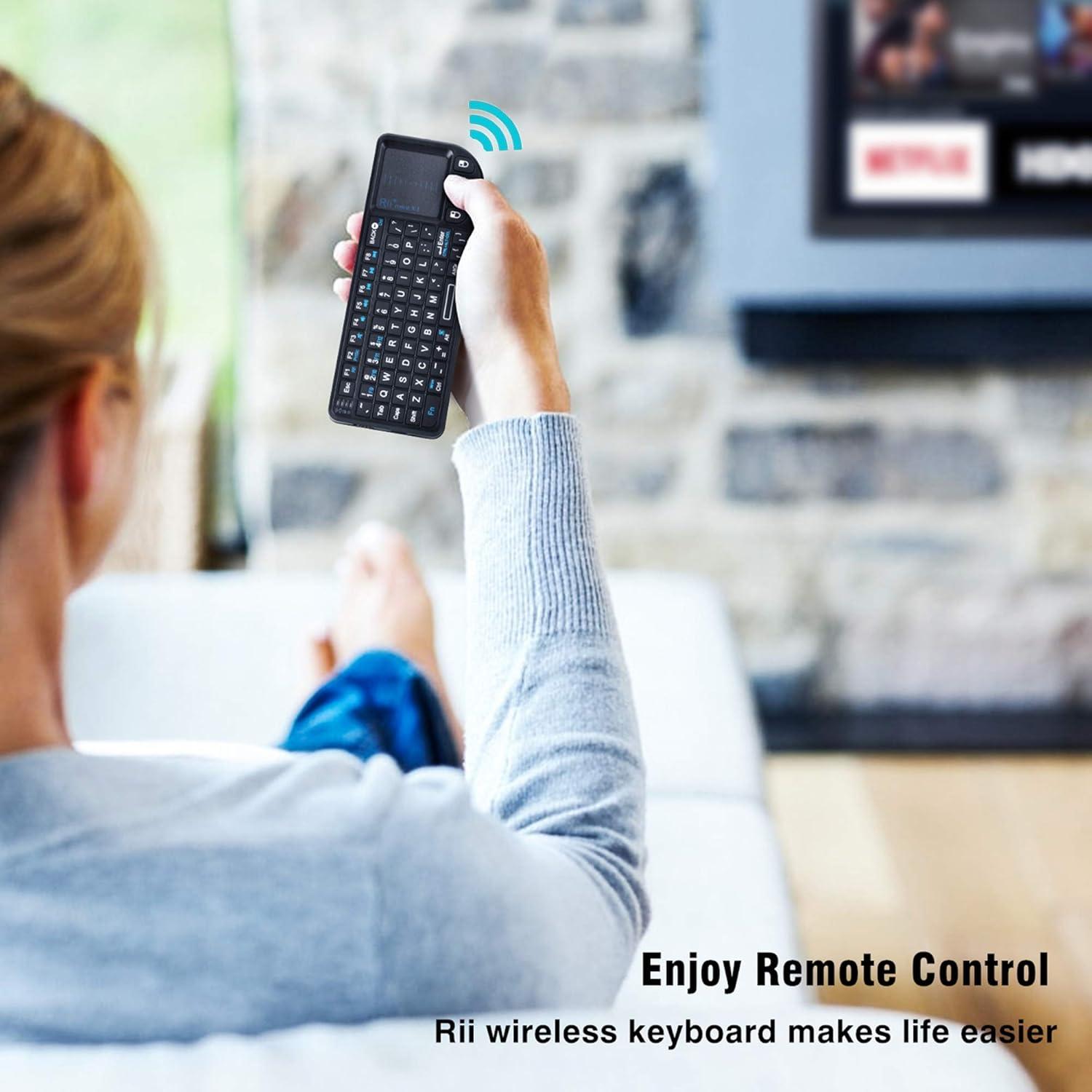 Teclado Inalámbrico Rii Mini con Touchpad y Retroiluminado