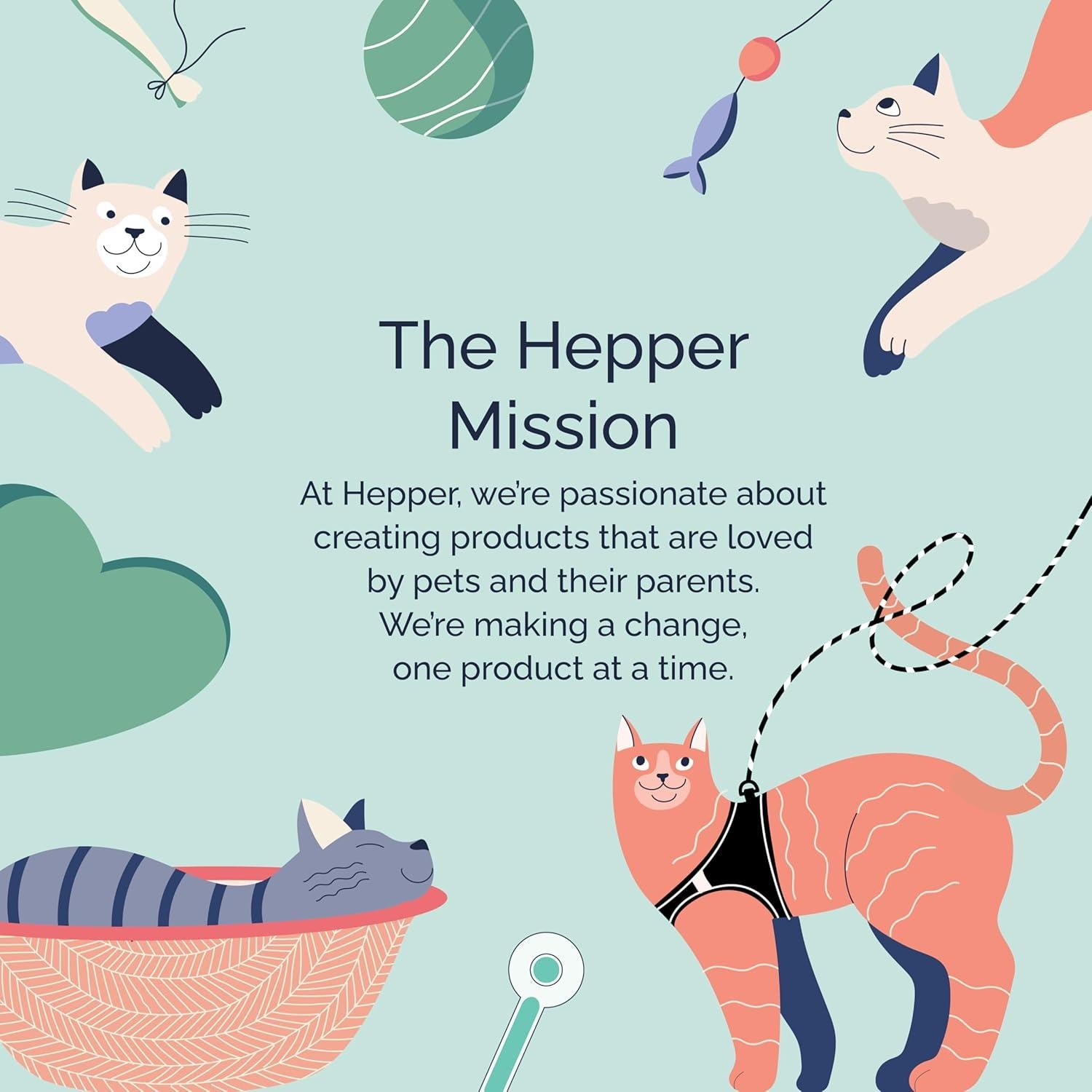 Conjunto Arnés y Correa para Gato Hepper XXS Negro Reflectante