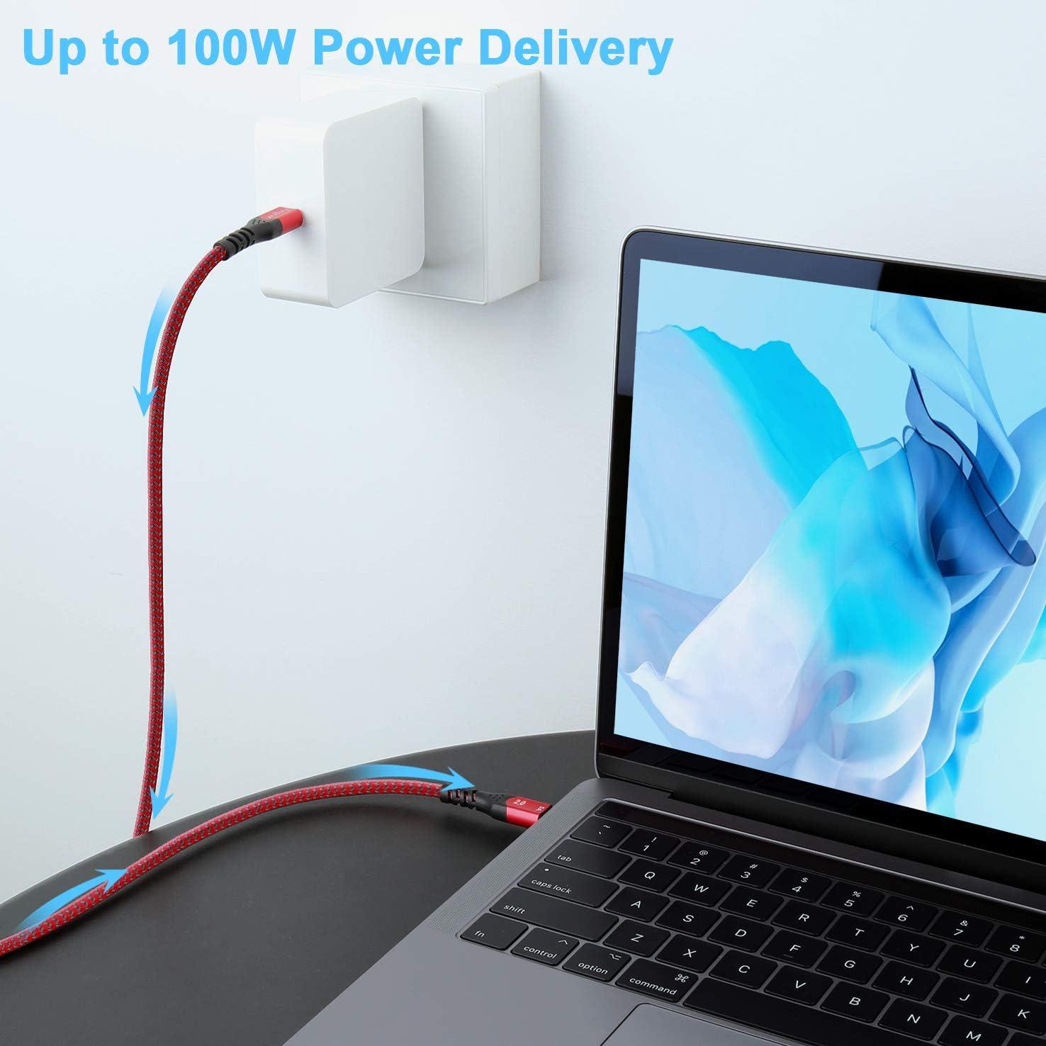 Cable USB C a USB C 100W Fasgear 50cm Carga Rápida 5A