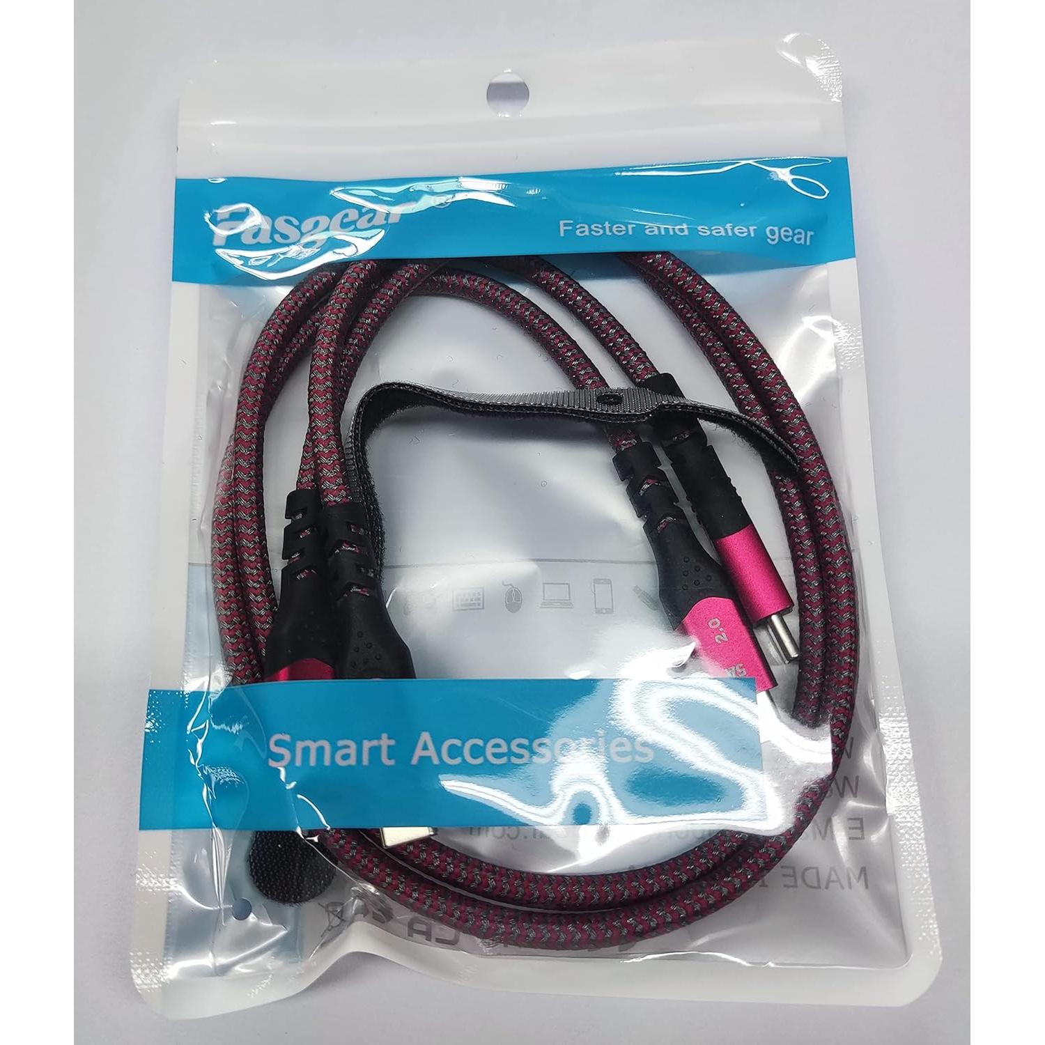 Cable USB C a USB C 100W Fasgear 50cm Carga Rápida 5A