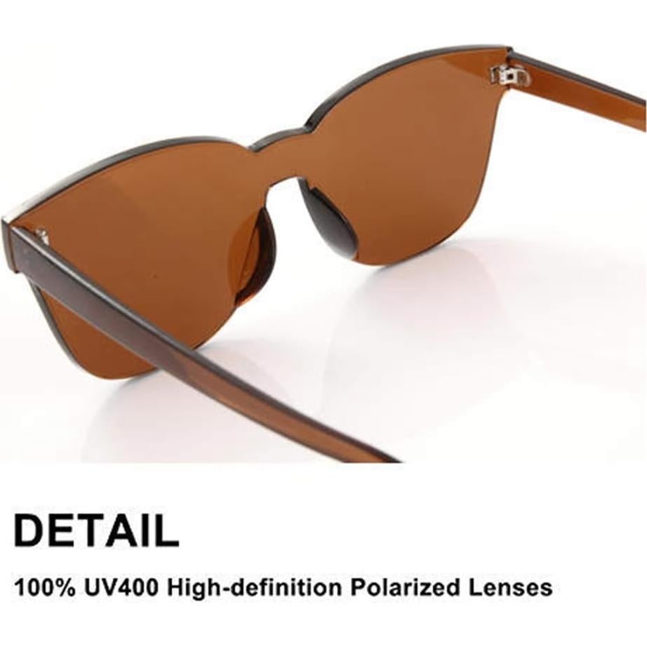 Gafas de sol grandes sin montura OLINOWL unisex UV400