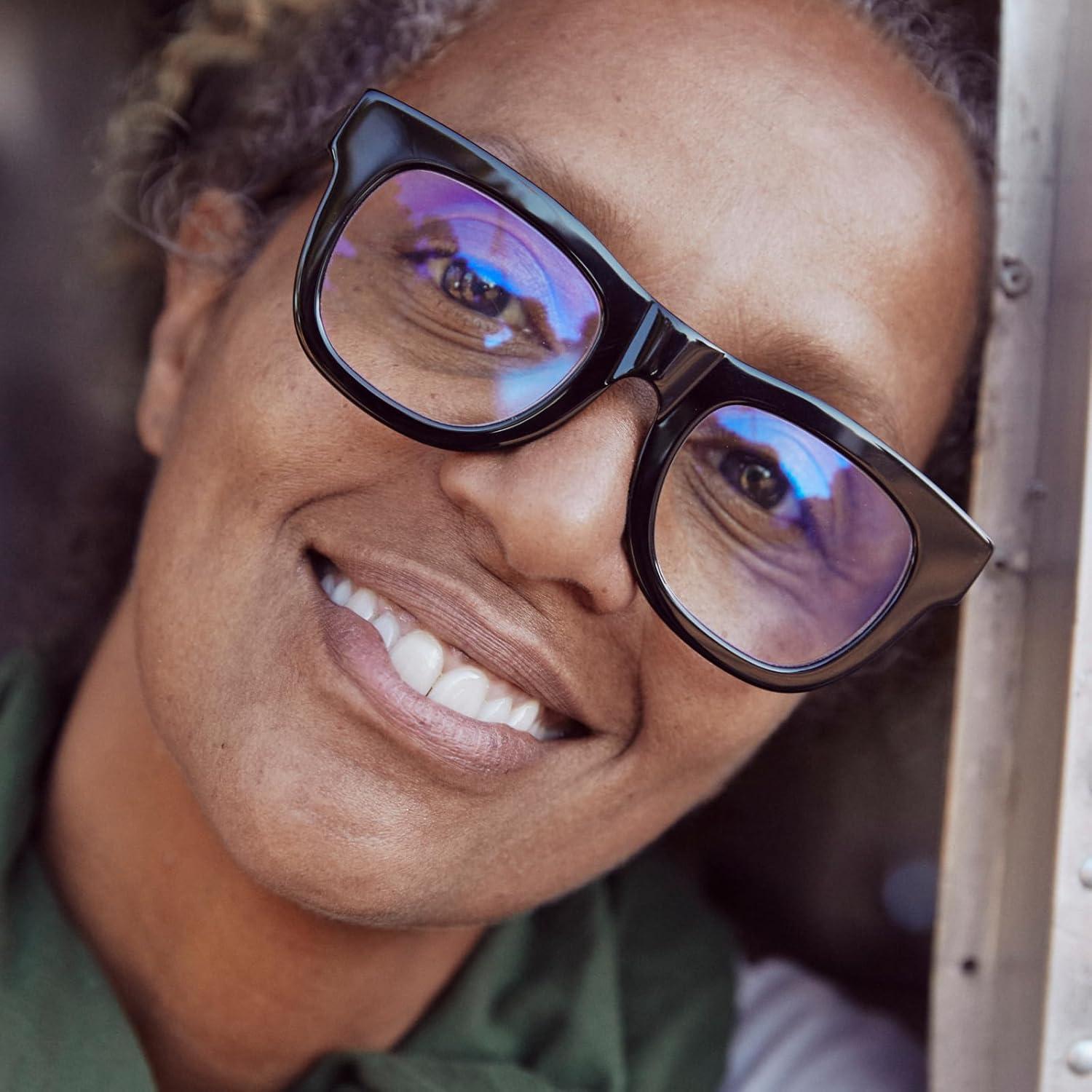 Gafas de Lectura CADDIS D28 Unisex 0.0x Negro Brillante