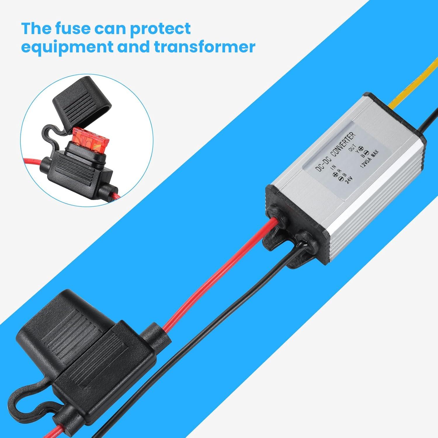 Convertidor de Voltaje DC-DC 24V a 12V 5A 60W MZHOU