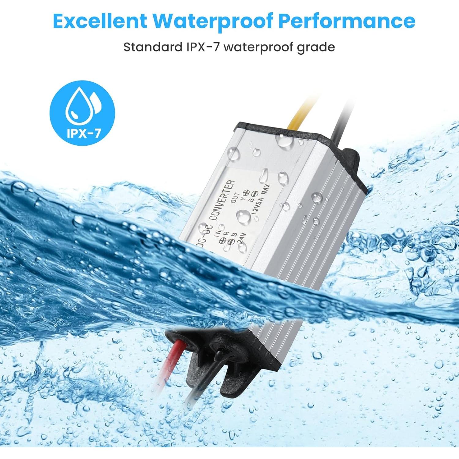 Convertidor de Voltaje DC-DC 24V a 12V 5A 60W MZHOU