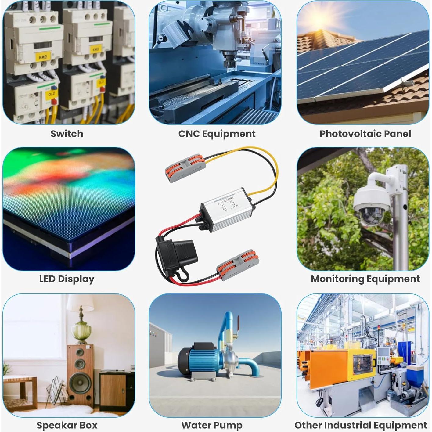 Convertidor de Voltaje DC-DC 24V a 12V 5A 60W MZHOU