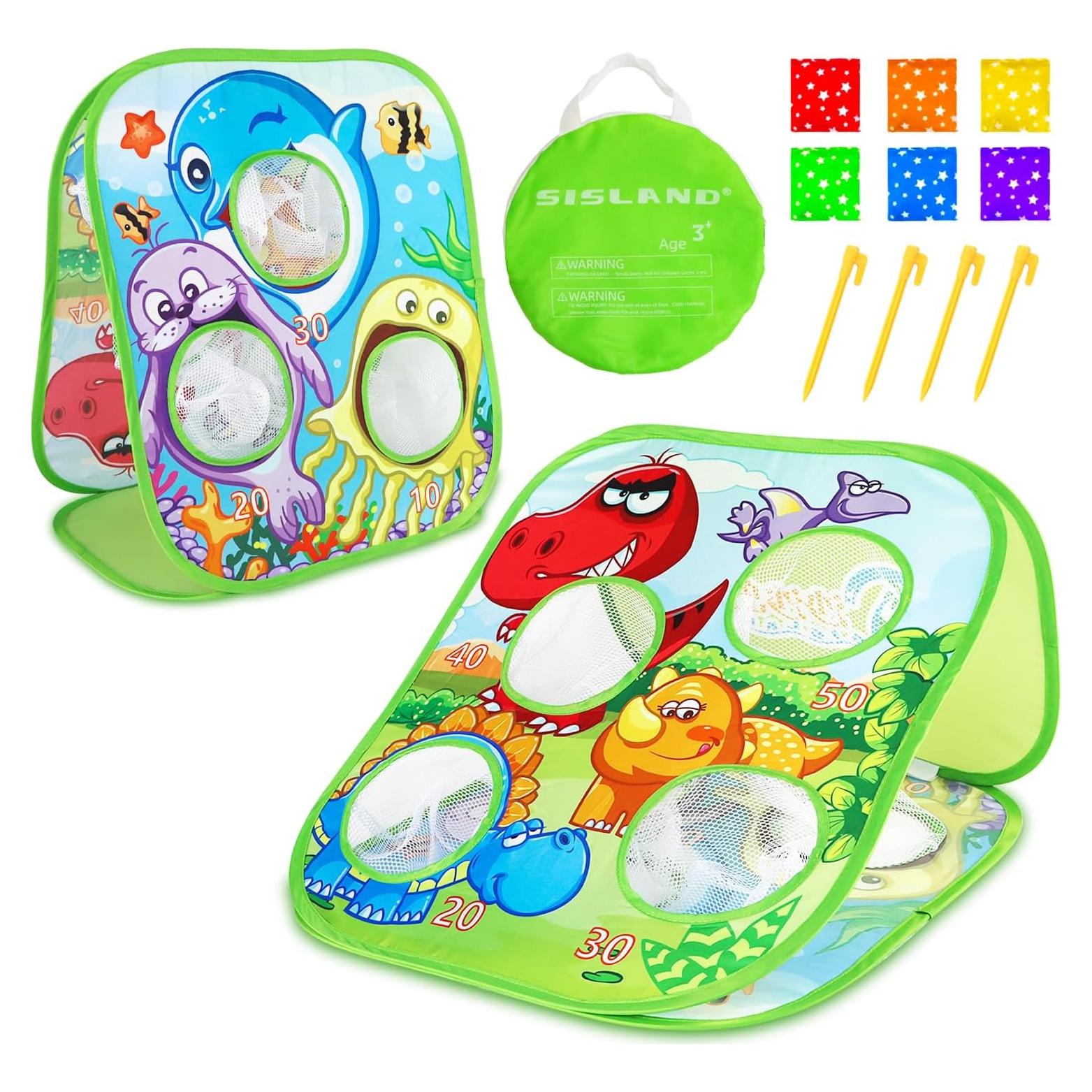 Juego de lanzamiento de bolsas de frijoles Sisland 5 en 1 para niños