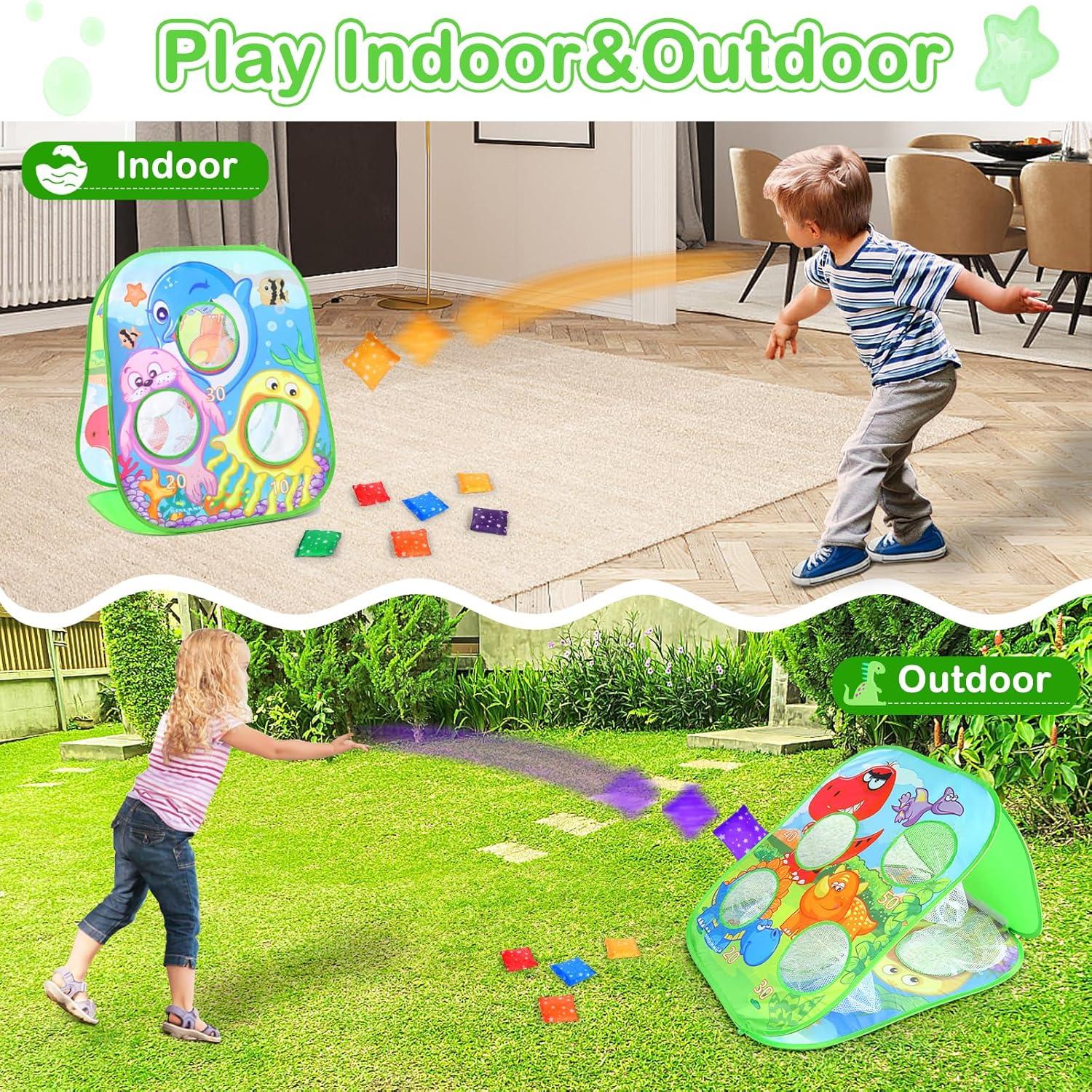 Juego de lanzamiento de bolsas de frijoles Sisland 5 en 1 para niños