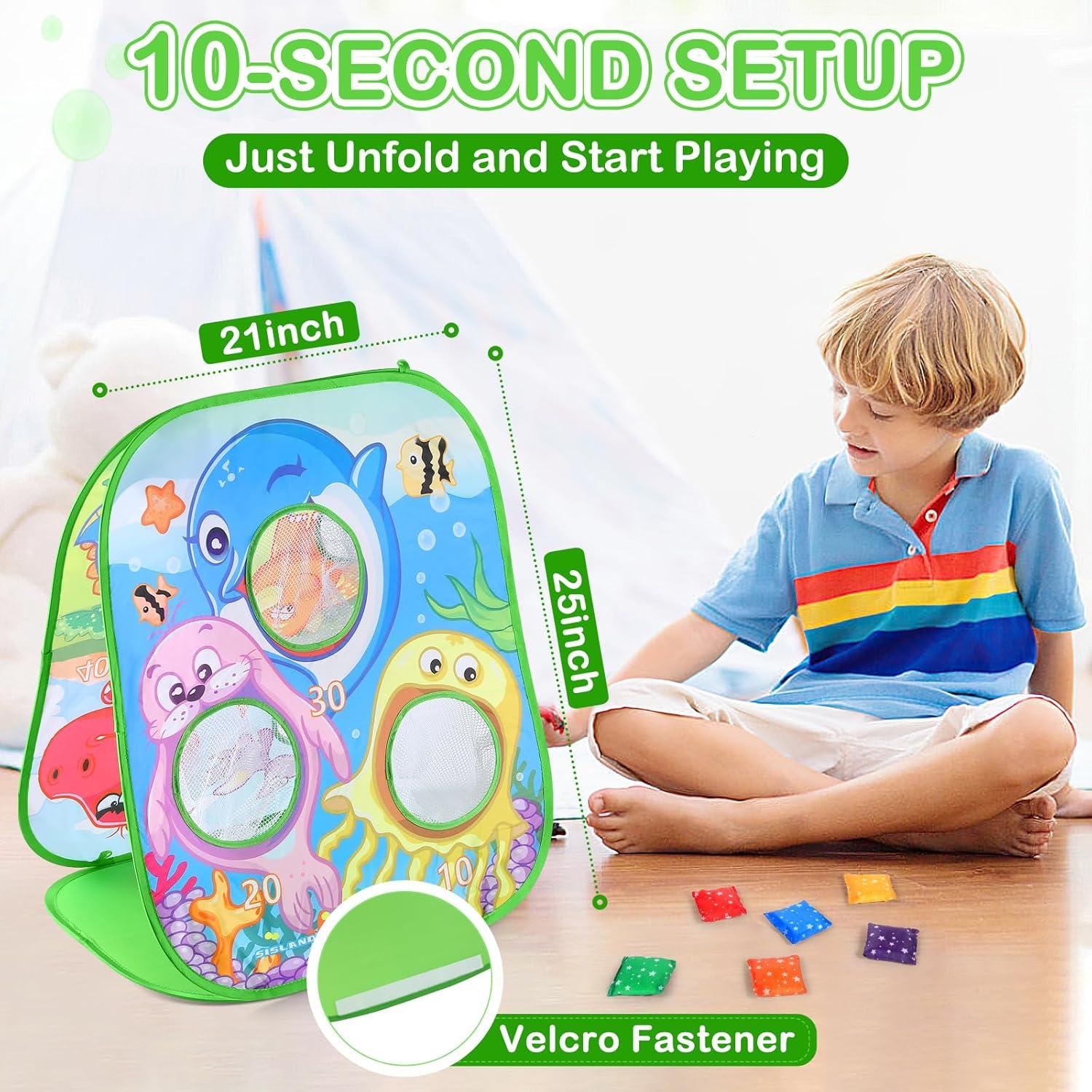 Juego de lanzamiento de bolsas de frijoles Sisland 5 en 1 para niños