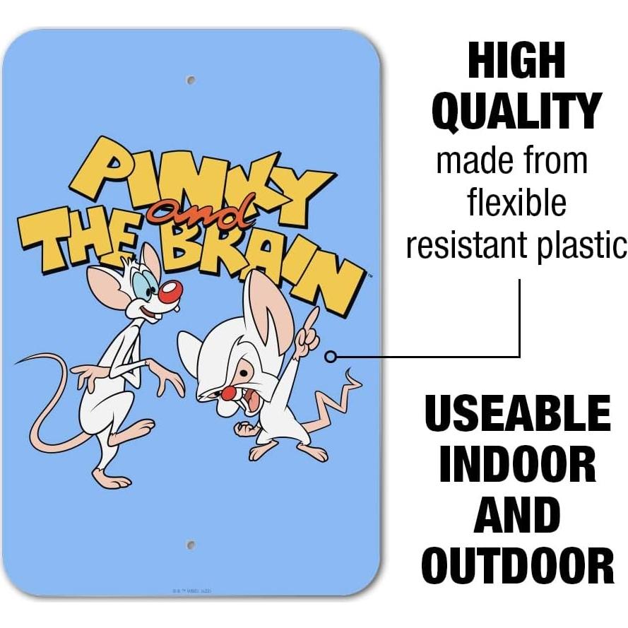 Señal de Oficina Pinky y Cerebro 30.5x45.7cm Plástico
