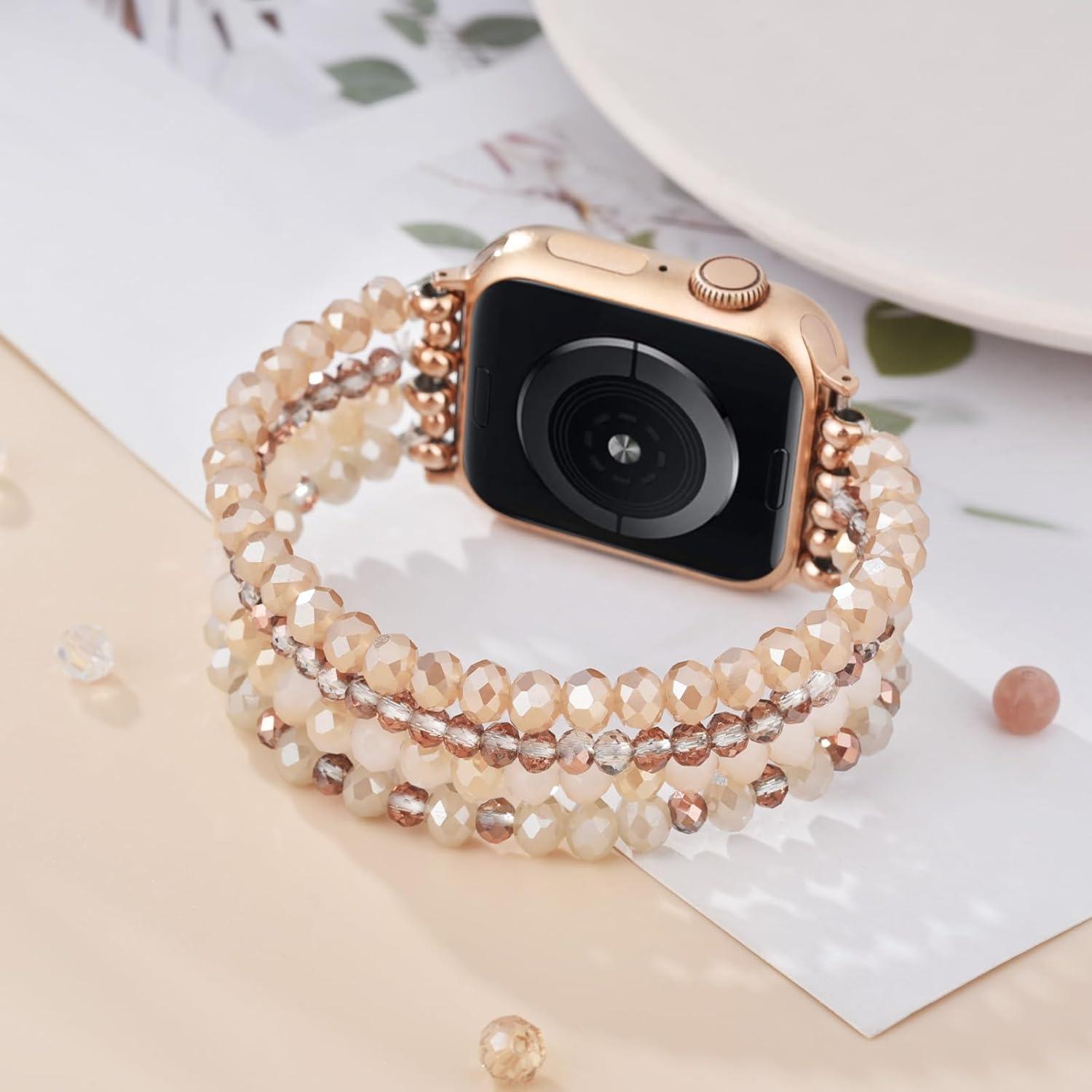 Pulsera de Perlas VISOOM para Apple Watch 38mm-42mm Mujeres