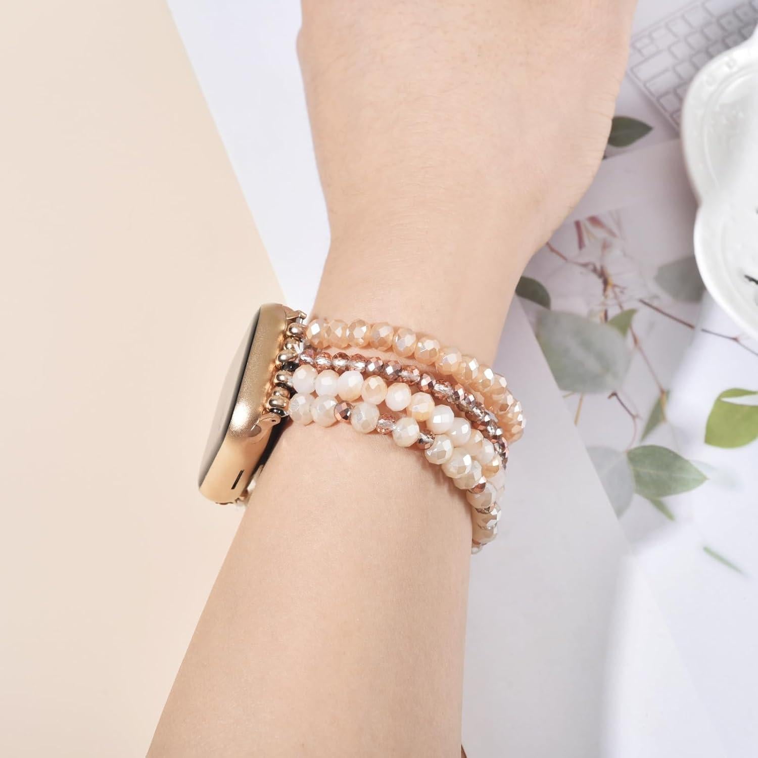 Pulsera de Perlas VISOOM para Apple Watch 38mm-42mm Mujeres