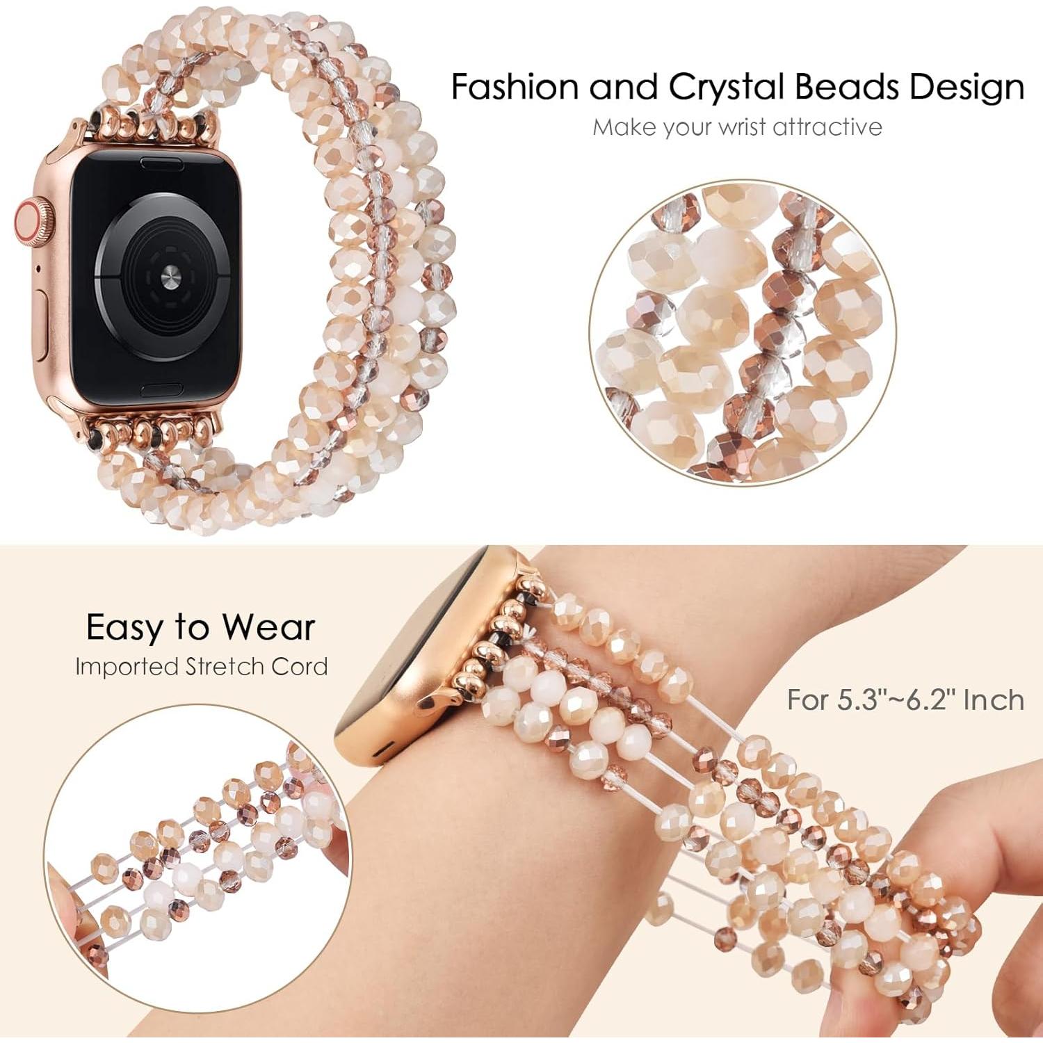 Pulsera de Perlas VISOOM para Apple Watch 38mm-42mm Mujeres