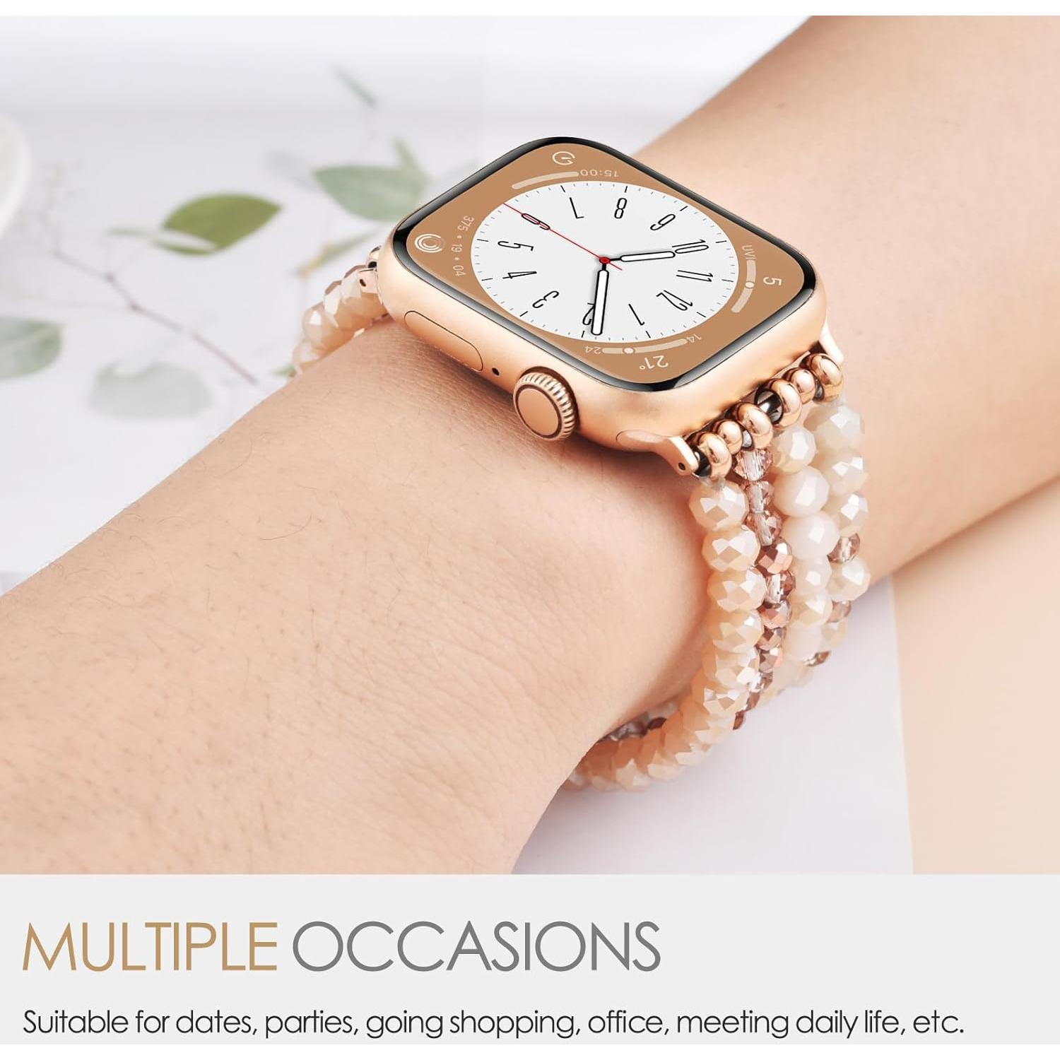 Pulsera de Perlas VISOOM para Apple Watch 38mm-42mm Mujeres