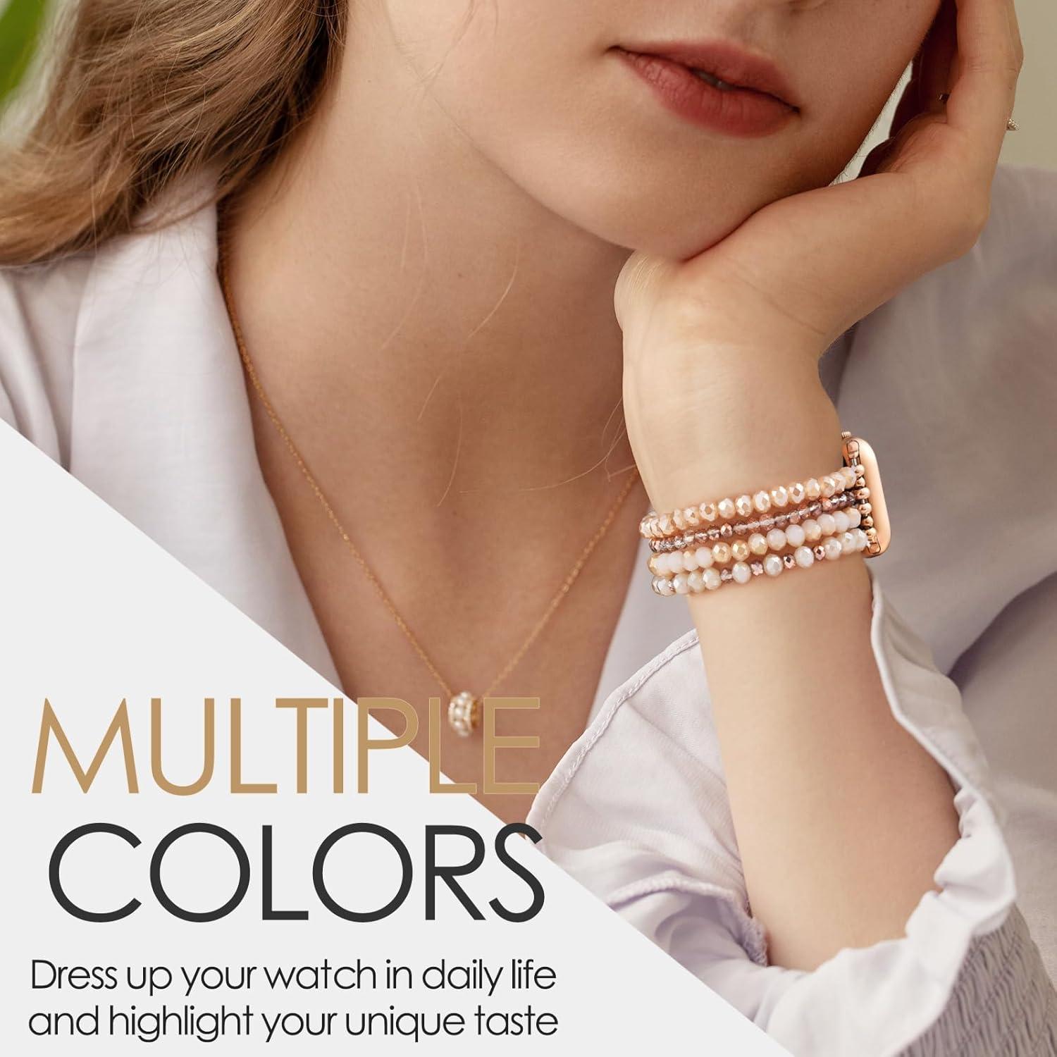 Pulsera de Perlas VISOOM para Apple Watch 38mm-42mm Mujeres