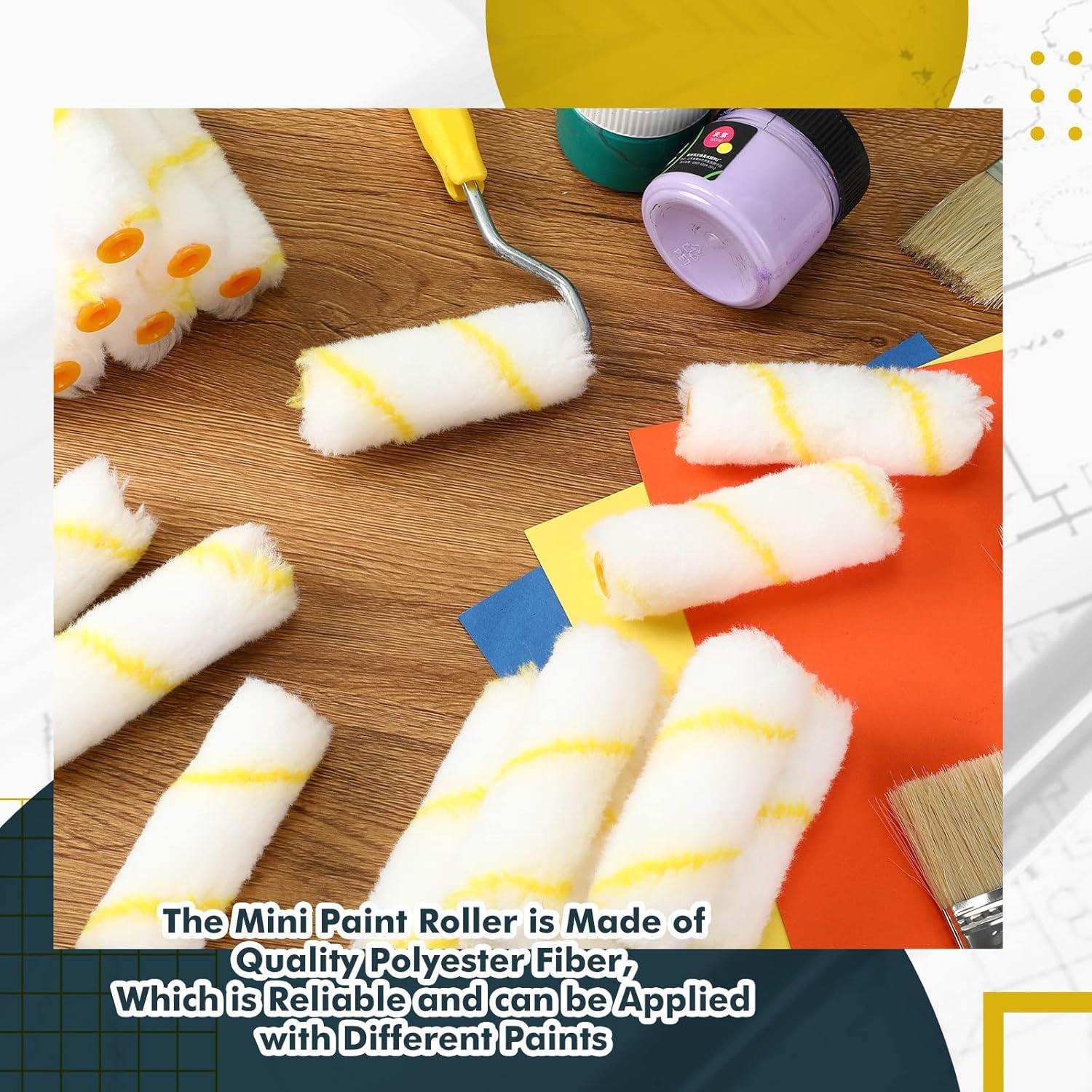 Cubiertas de Rodillo de Pintura Leumoi 100 Pcs 10.16 cm Microfibra