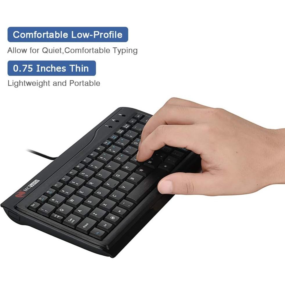 Teclado Mini USB MCSaite 78 Teclas Portátil 22x11cm
