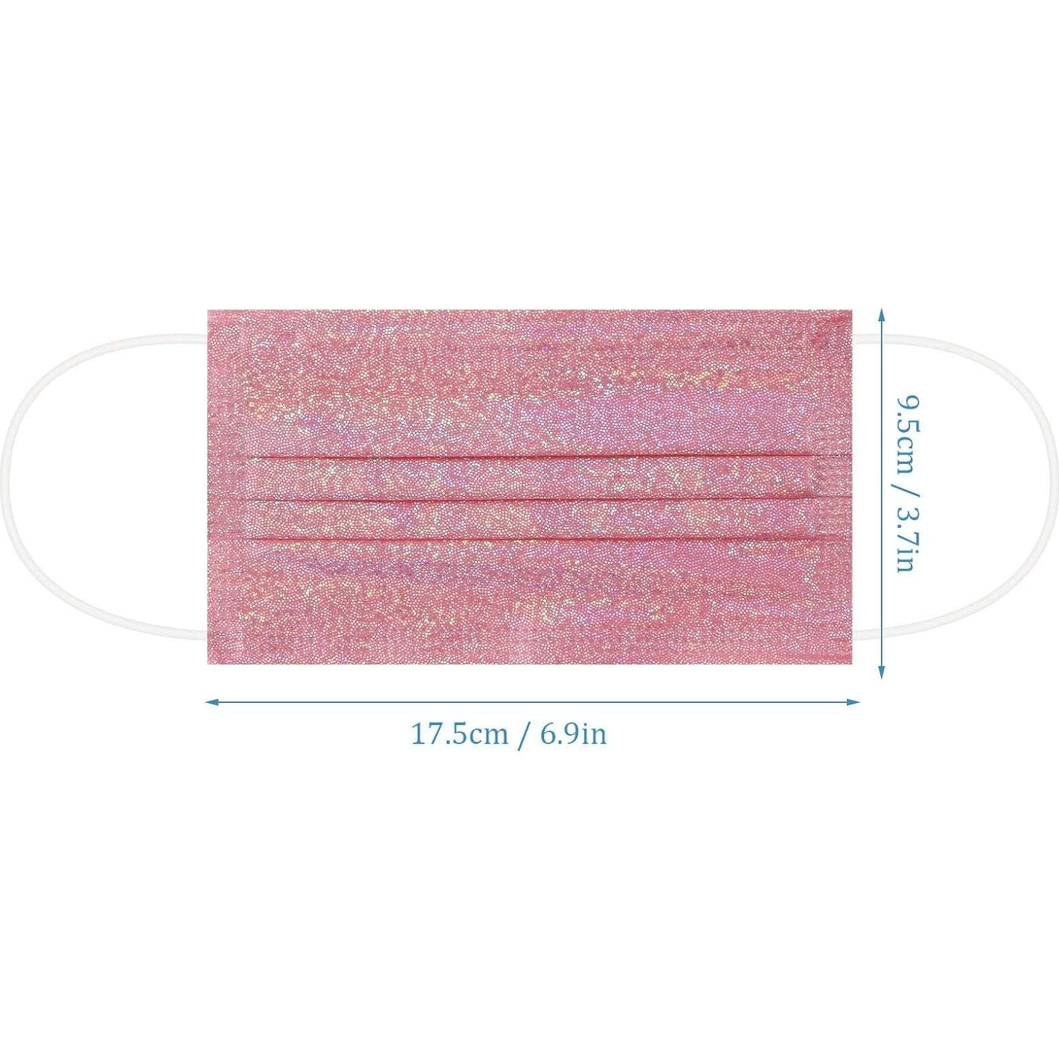 Paquete de 50 Máscaras Faciales Desechables SOGOODED Rosa 3 Capas