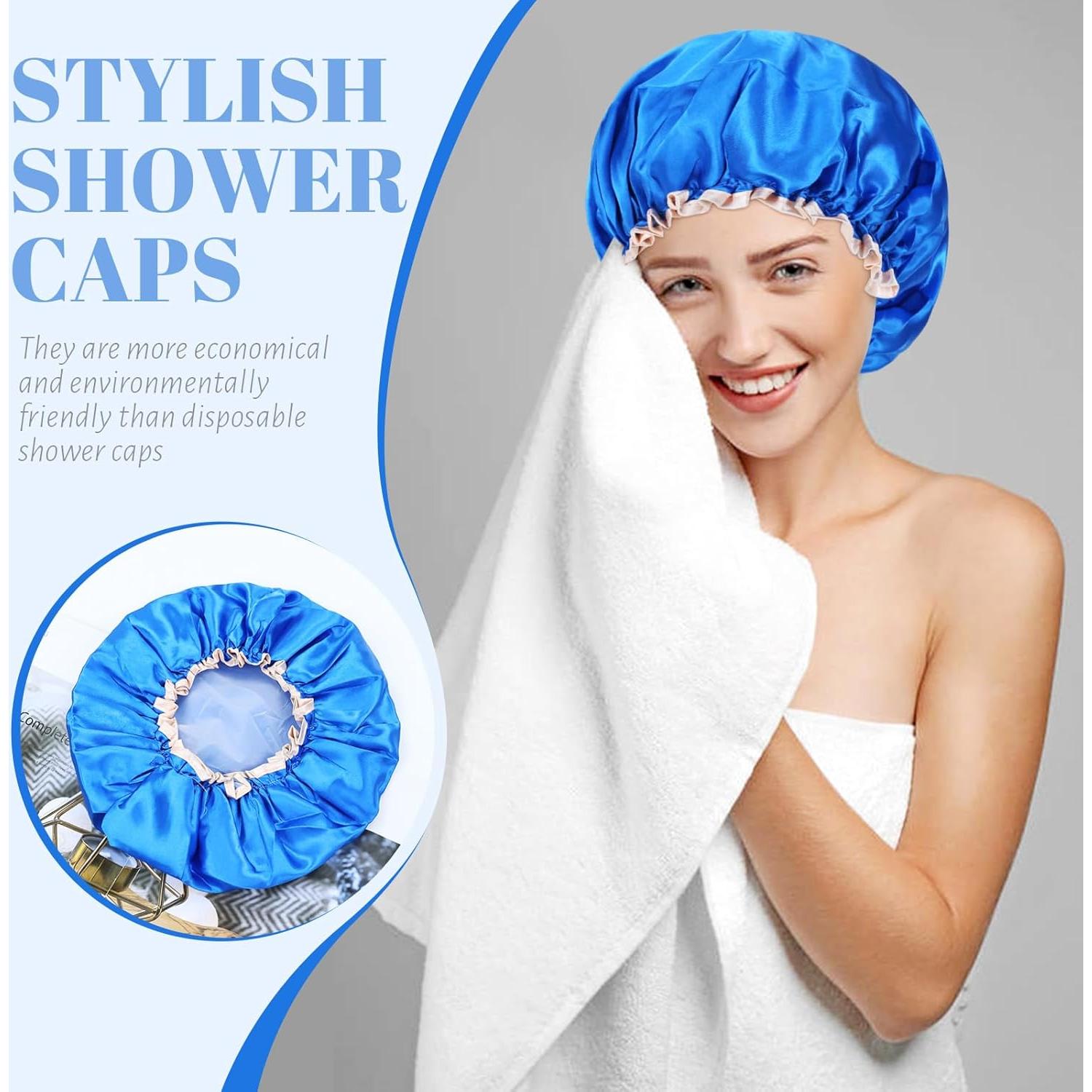 Gorro de Ducha Impermeable Reutilizable Lawie - 4 Pack Ajustable