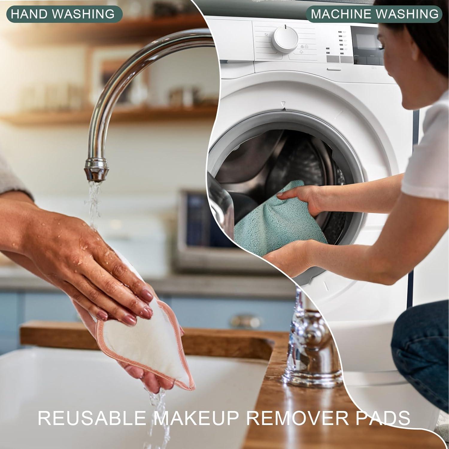 Paquete de 6 Paños Desmaquillantes Reutilizables PHOGARY Verde 20x20 cm