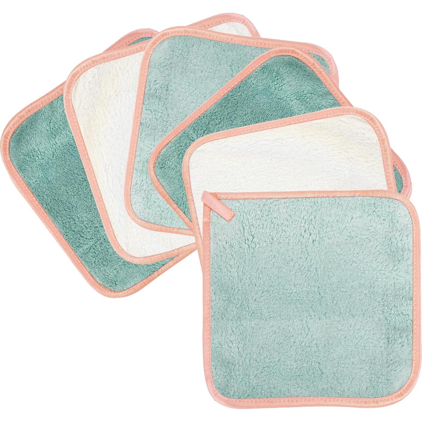 Paquete de 6 Paños Desmaquillantes Reutilizables PHOGARY Verde 20x20 cm