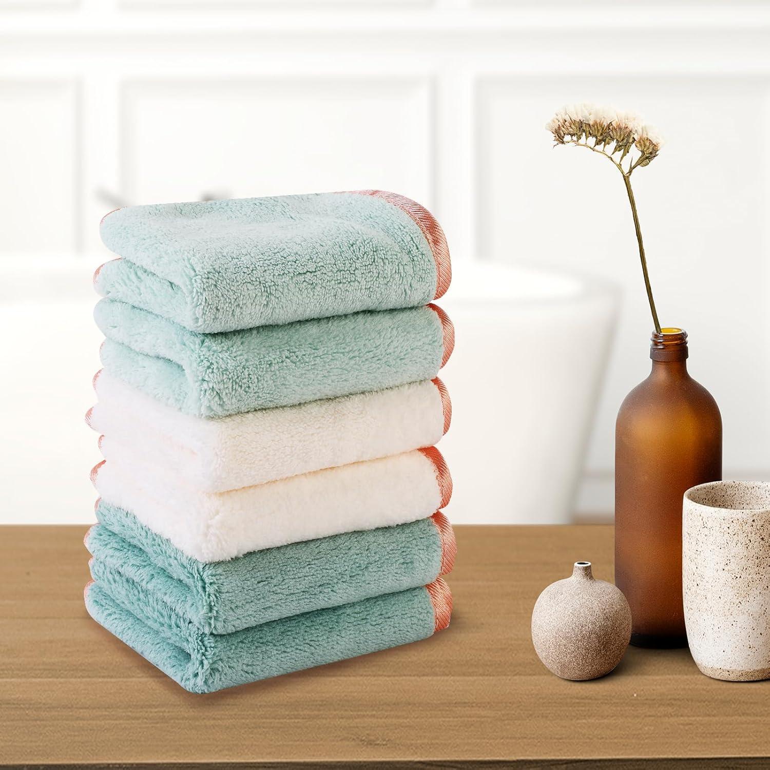 Paquete de 6 Paños Desmaquillantes Reutilizables PHOGARY Verde 20x20 cm