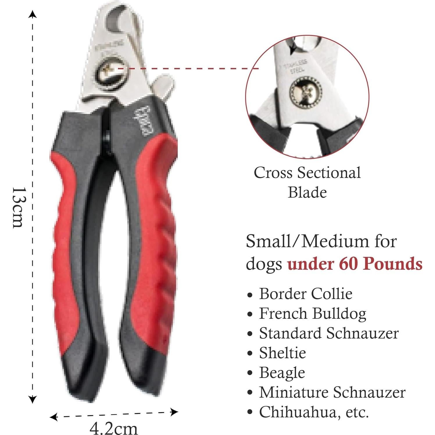 Cortador de Uñas Profesional Epica para Perros y Gatos - Pequeño/Mediano