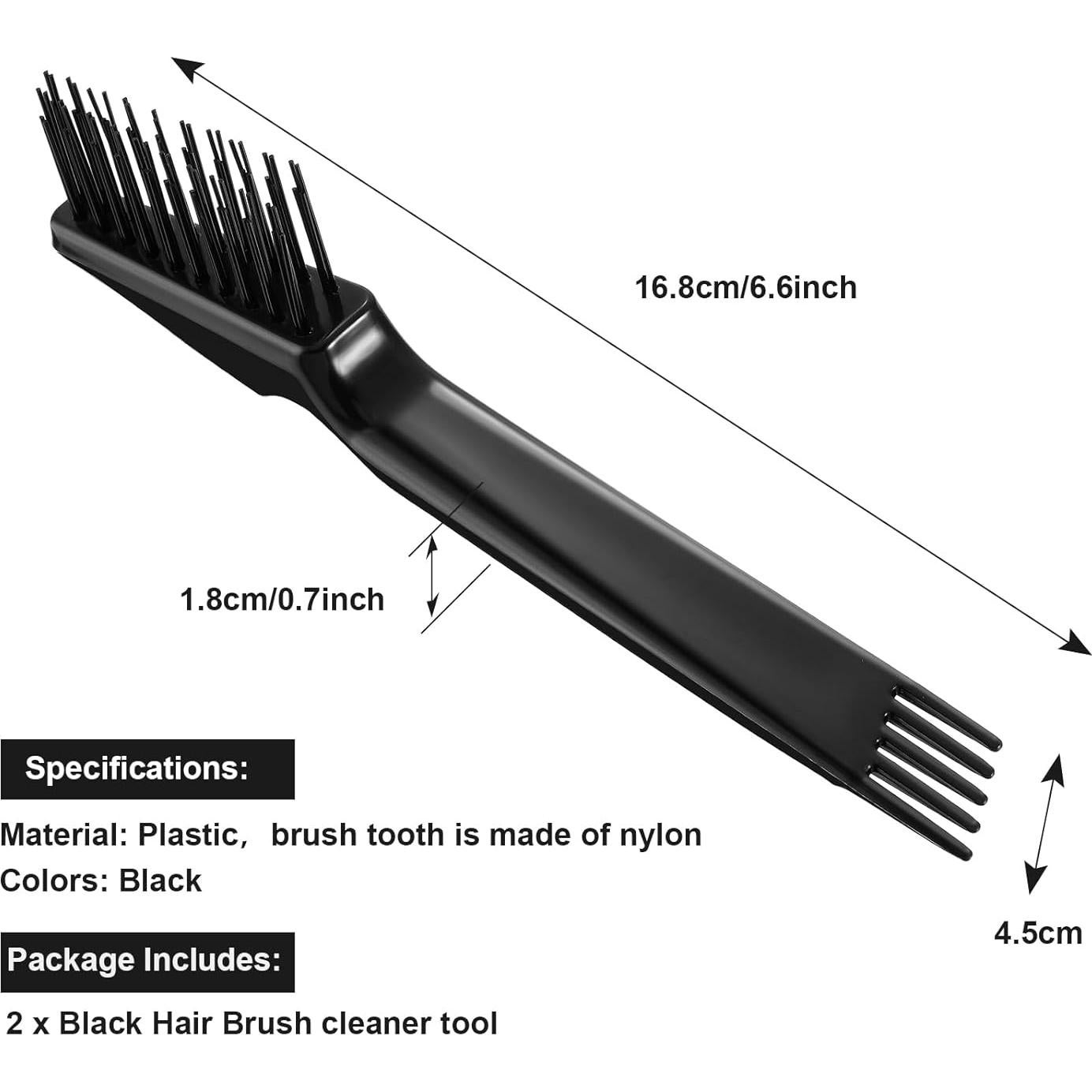 Limpiador de Cepillos para el Cabello Yaomiao 2 Pcs Negro