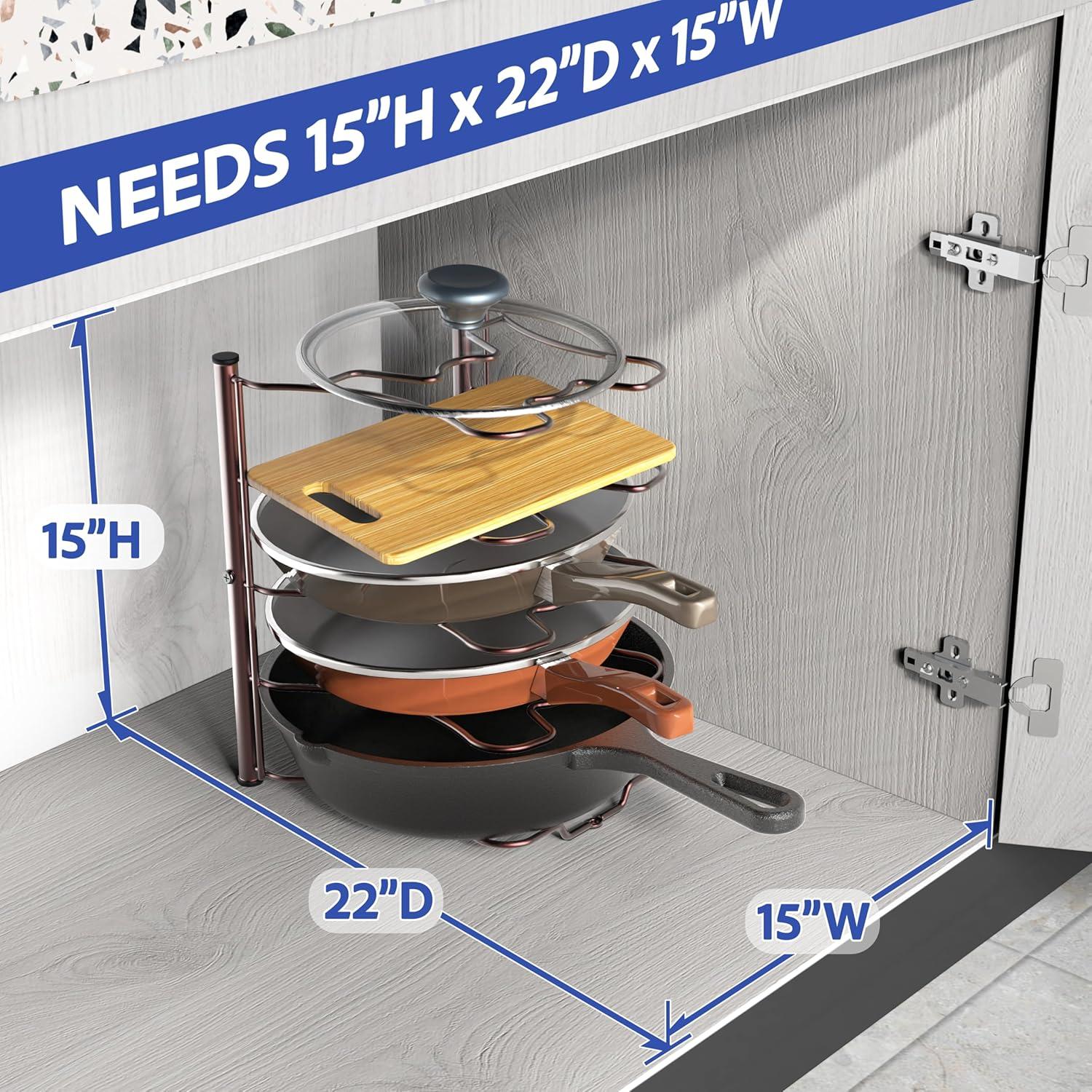 Organizador de Sartenes Simple Houseware Bronce 5 Niveles