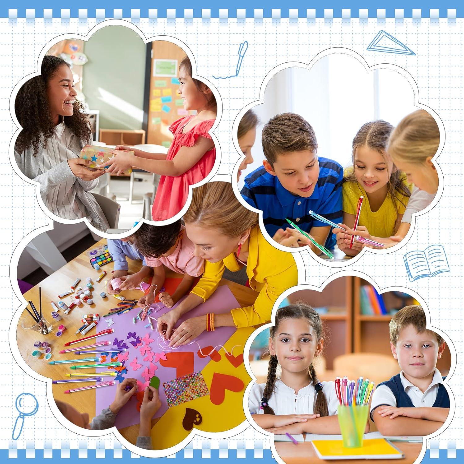 Lápices Mecánicos Colarr 200 Pcs 0.7mm con Borrador Coloridos