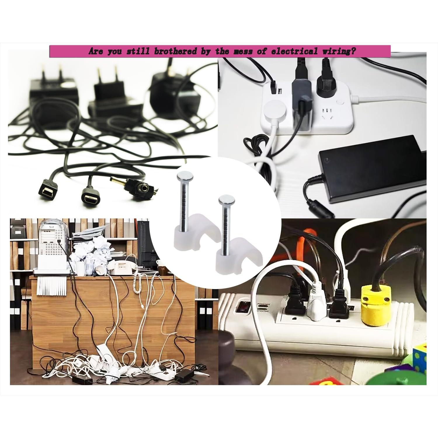 Clips de Cable Ethernet Mini Skater 3.5mm Blancos 100 Pcs