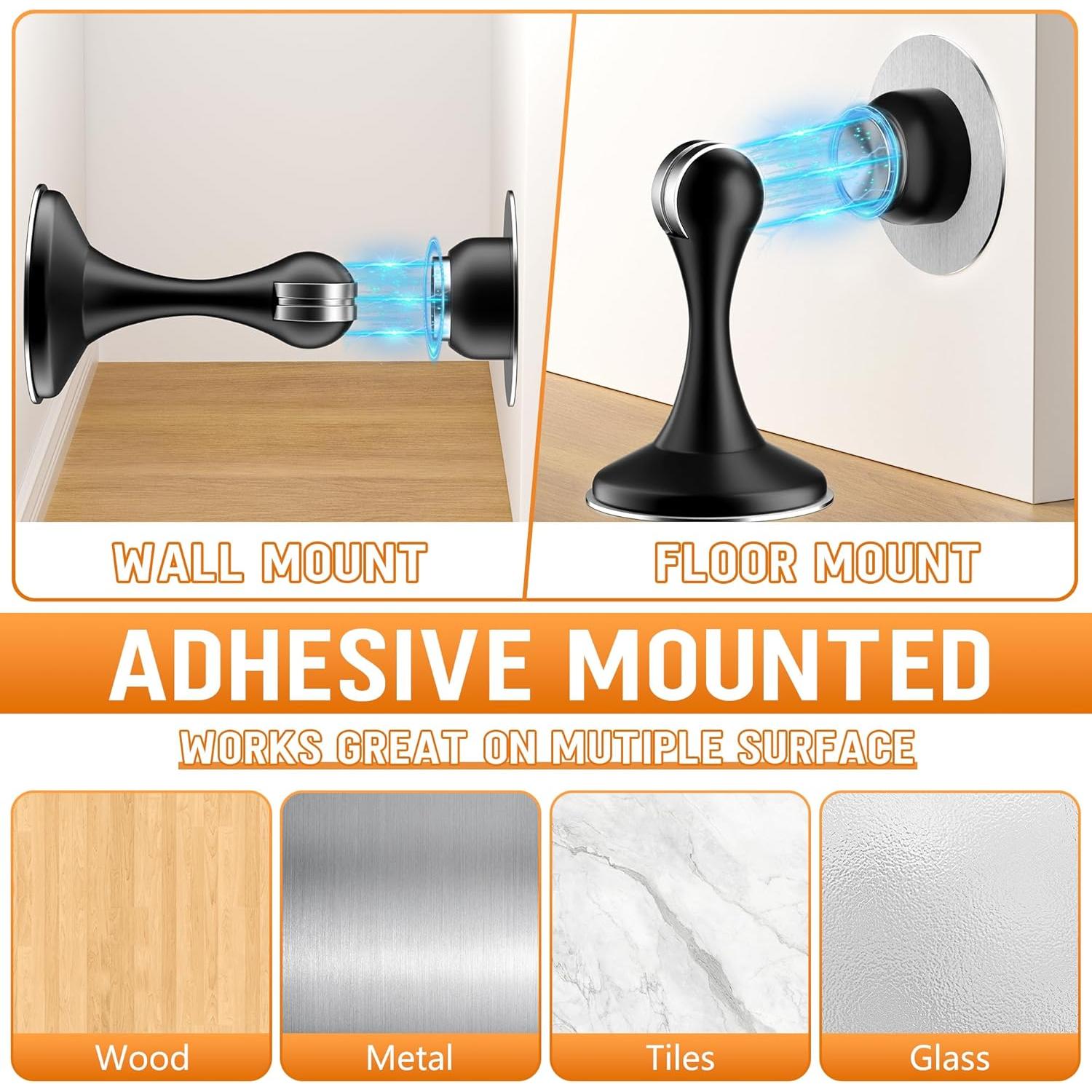 Paradas de Puerta Magnéticas Crosize 2 Paquete Acero Inoxidable