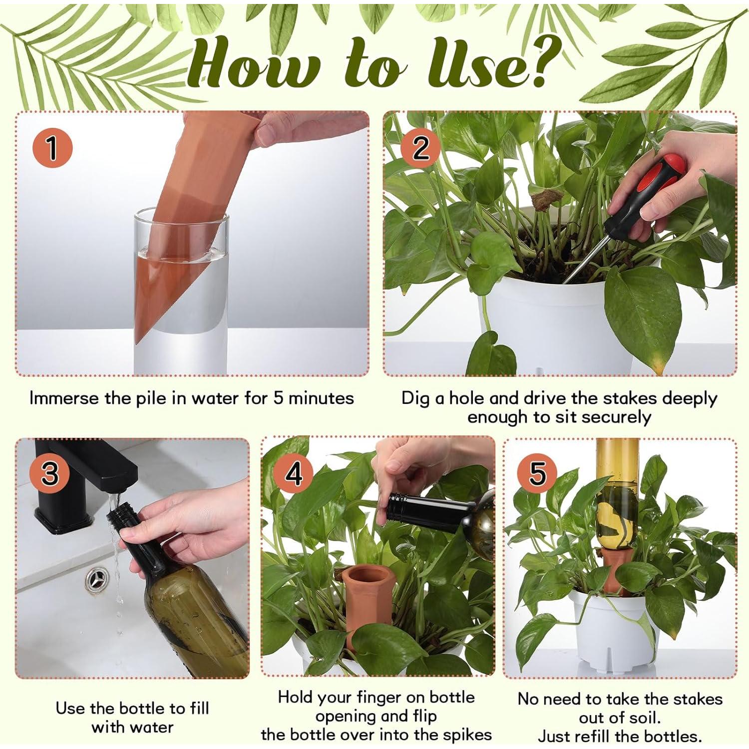 Juego de Riego Automático SiliFine 3 Picos y Botellas 770ml