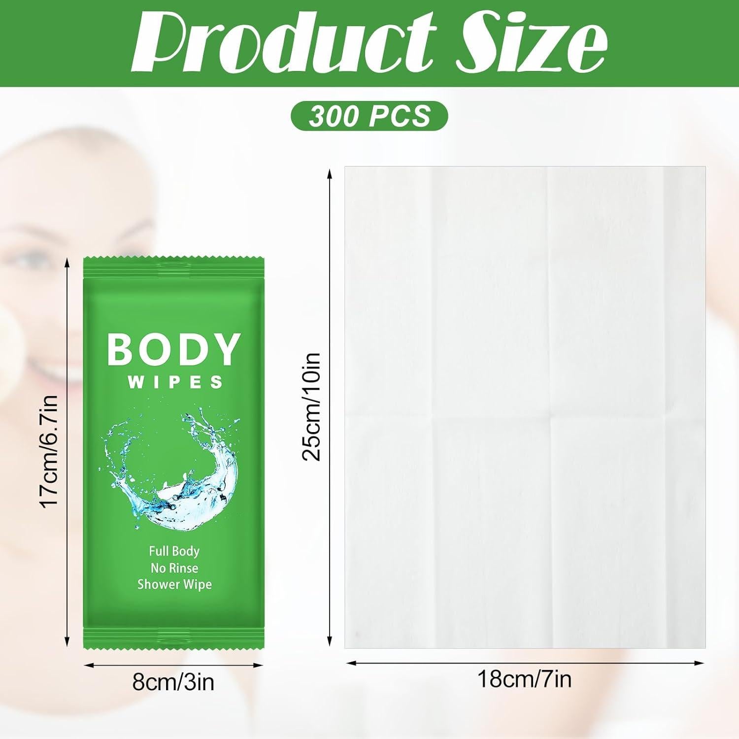 Toallitas Desodorantes Cuerpo Treela 300 Pcs 18x25cm Verde