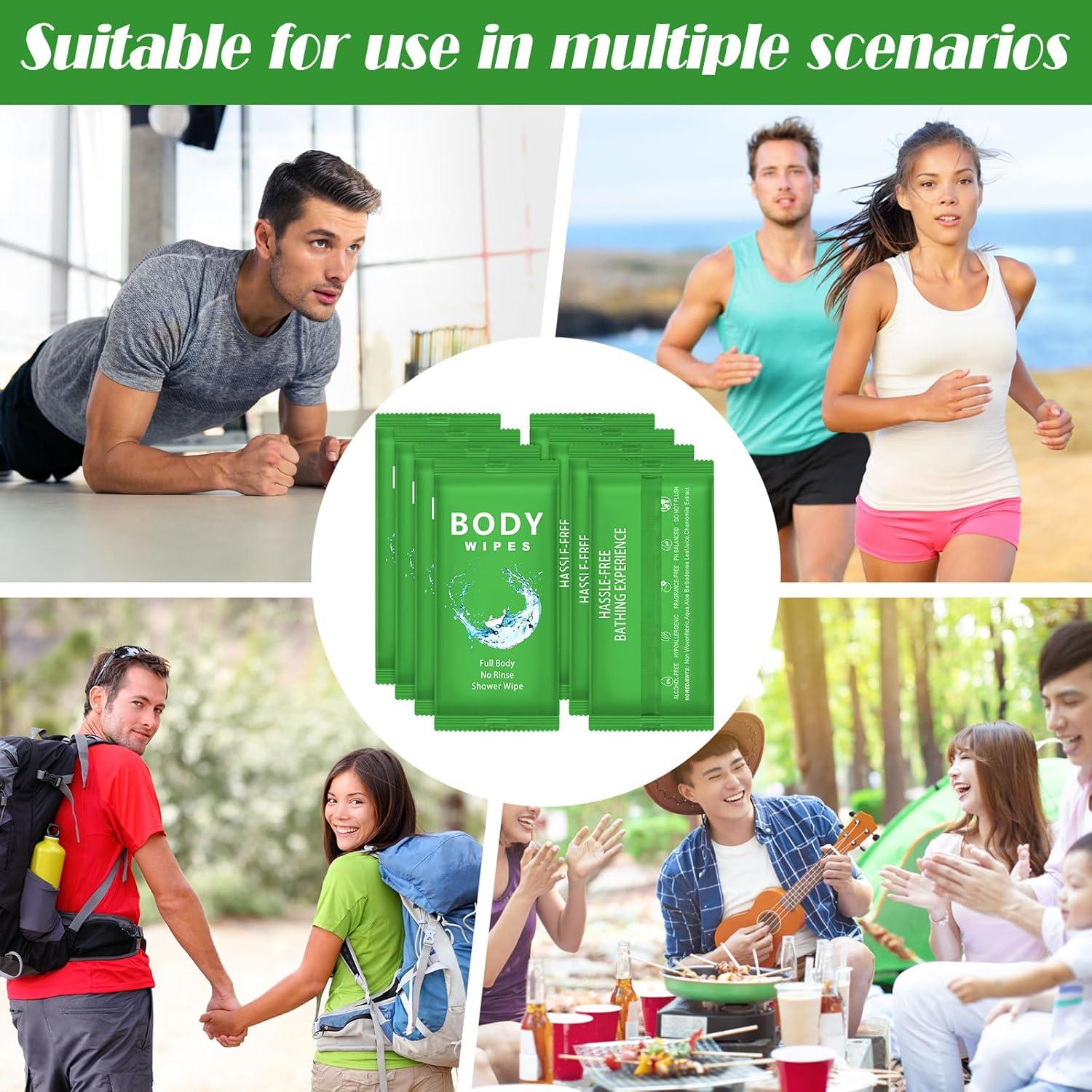 Toallitas Desodorantes Cuerpo Treela 300 Pcs 18x25cm Verde