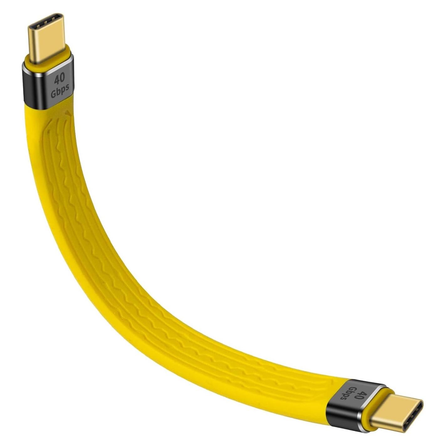 Cable corto USB C a USB C Duttek 12.7cm 40Gbps 8K 100W PD