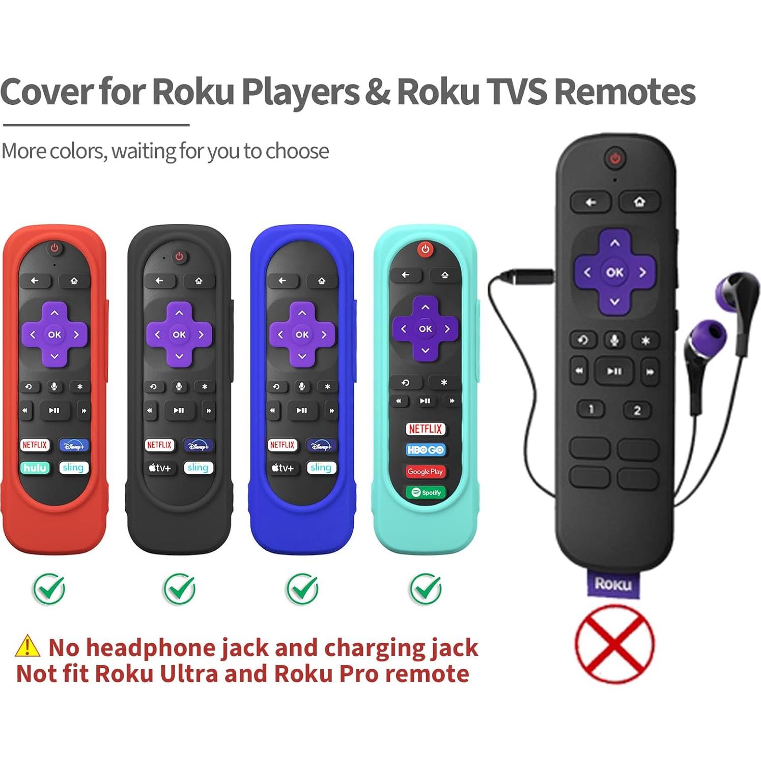 Funda de Silicona Antideslizante para Control Remoto Roku - DUOLAXMENG