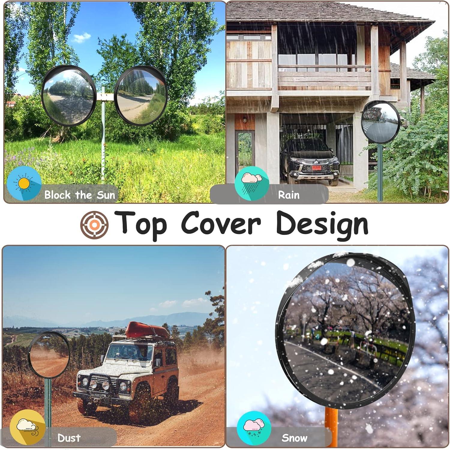 Espejo Convexo Acrílico 30.48 cm Hydencamm Ajustable Seguridad