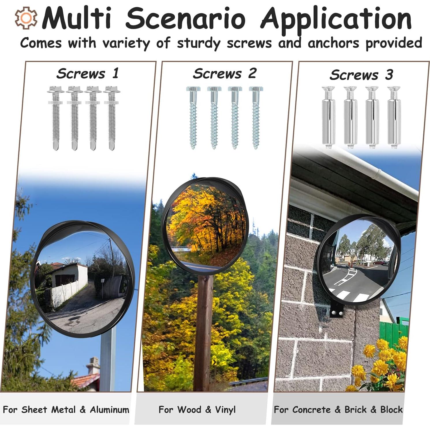 Espejo Convexo Acrílico 30.48 cm Hydencamm Ajustable Seguridad