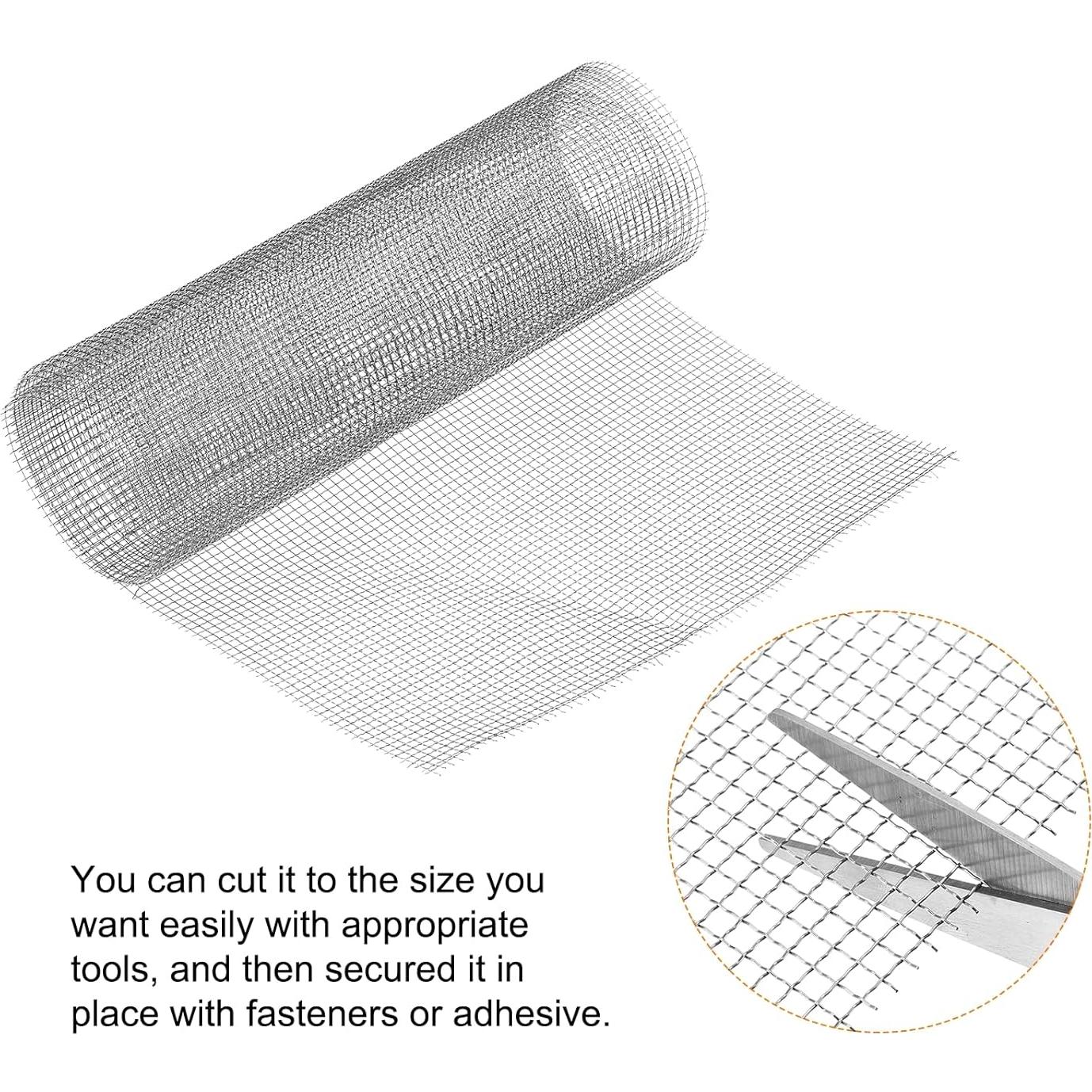 Malla de Alambre Tejida Acero Inoxidable PATIKIL 304 30x100cm