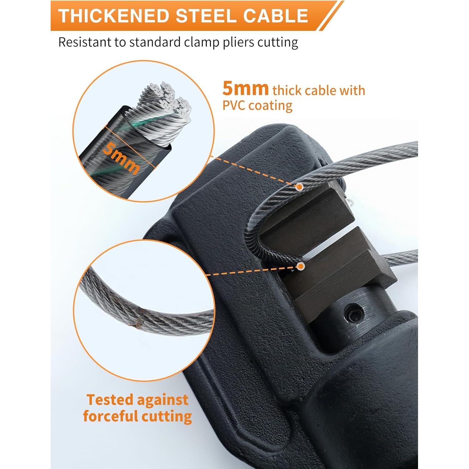 Candado de Combinación I-EASYDWW 4 Dígitos con 3 Cables de Acero