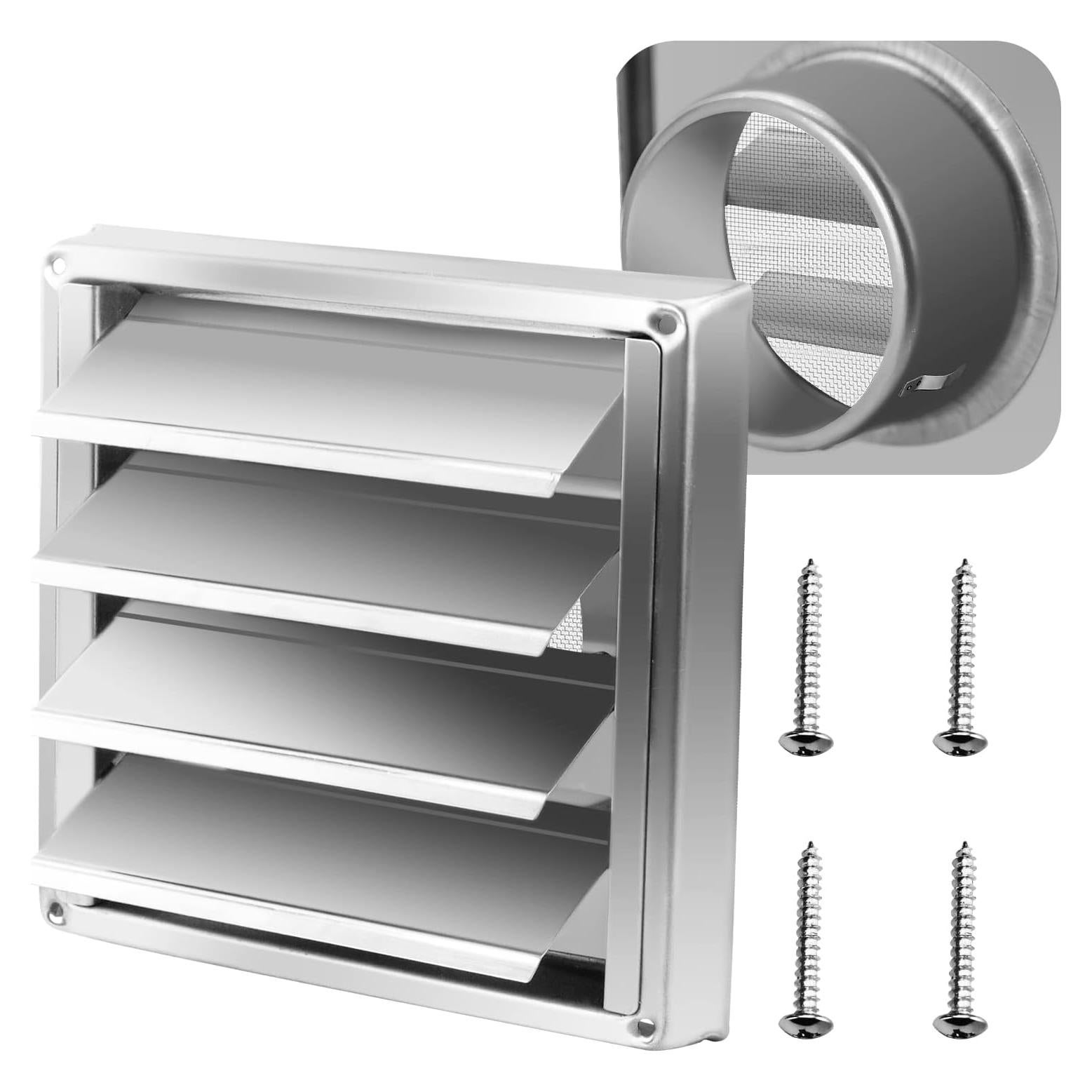 Cubierta de Ventilación de Secadora Funmit 4" Acero Inoxidable