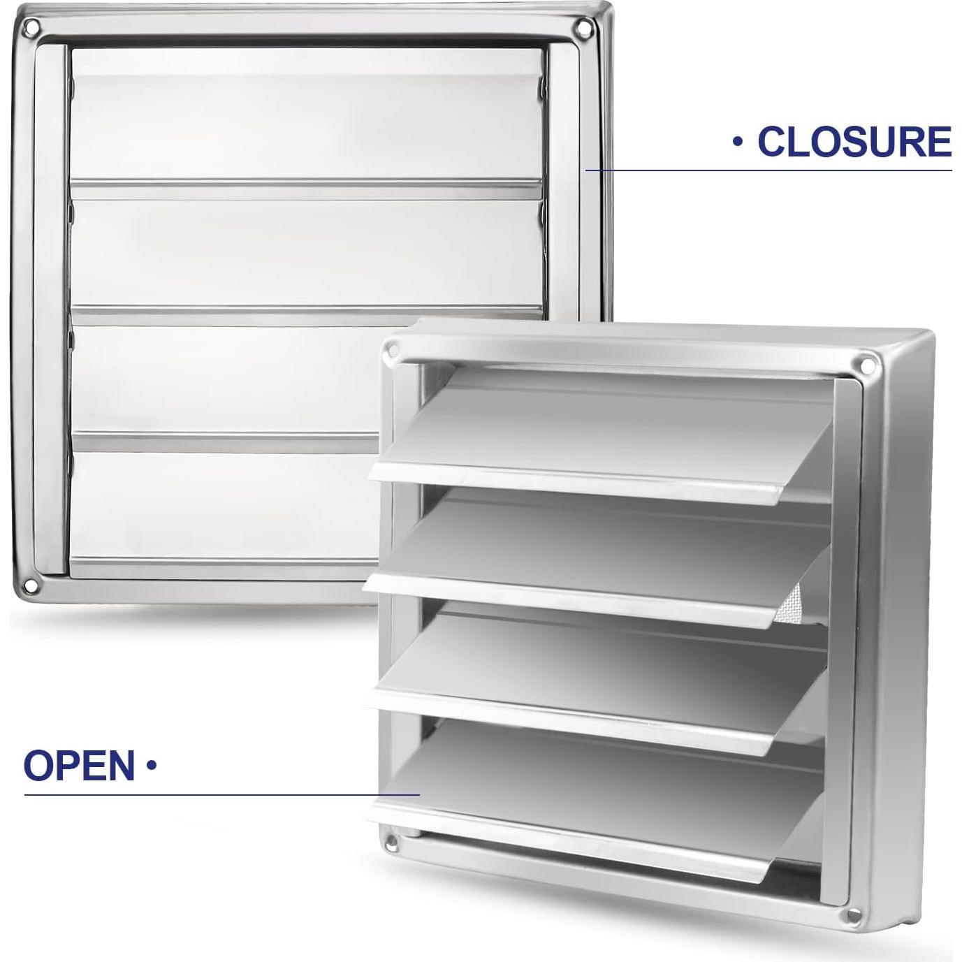 Cubierta de Ventilación de Secadora Funmit 4" Acero Inoxidable