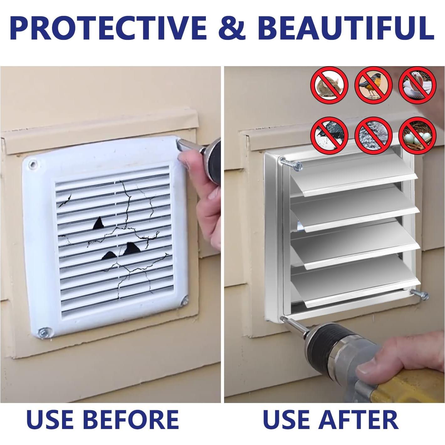 Cubierta de Ventilación de Secadora Funmit 4" Acero Inoxidable