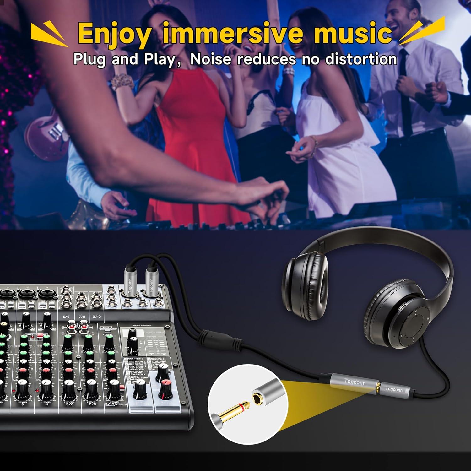 Divisor Estéreo TRS 6.35mm Togconn a Doble Mono 6.35mm