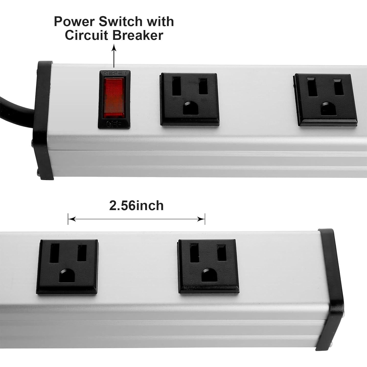 Regleta de Enchufes de Metal CCCEI 10 Salidas 1.2M 15A