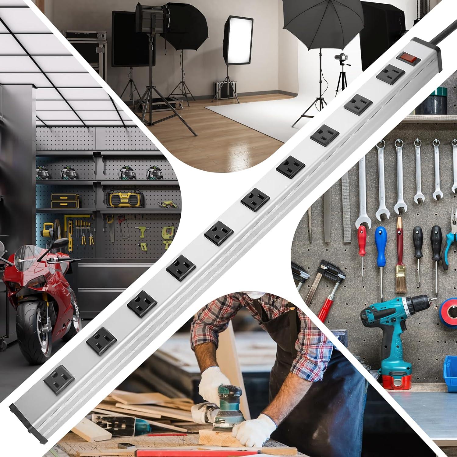 Regleta de Enchufes de Metal CCCEI 10 Salidas 1.2M 15A