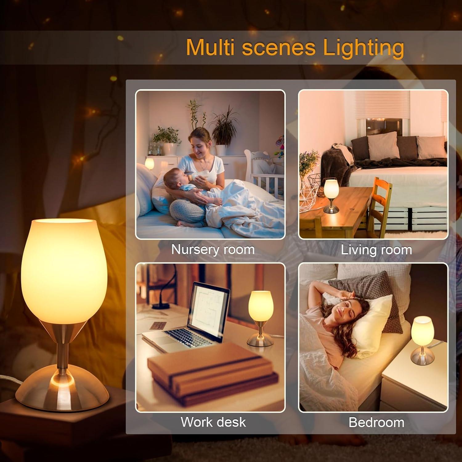 Lámpara Táctil Dimmable Boncoo Cup-Lamp-W Plata 21.2cm